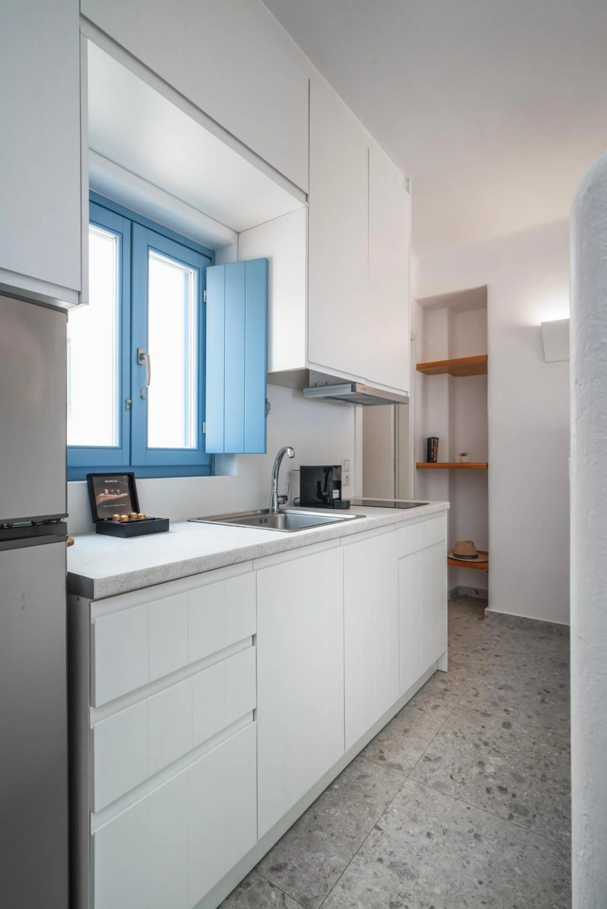 kitchen in Camvillia Donoussa Village Suites