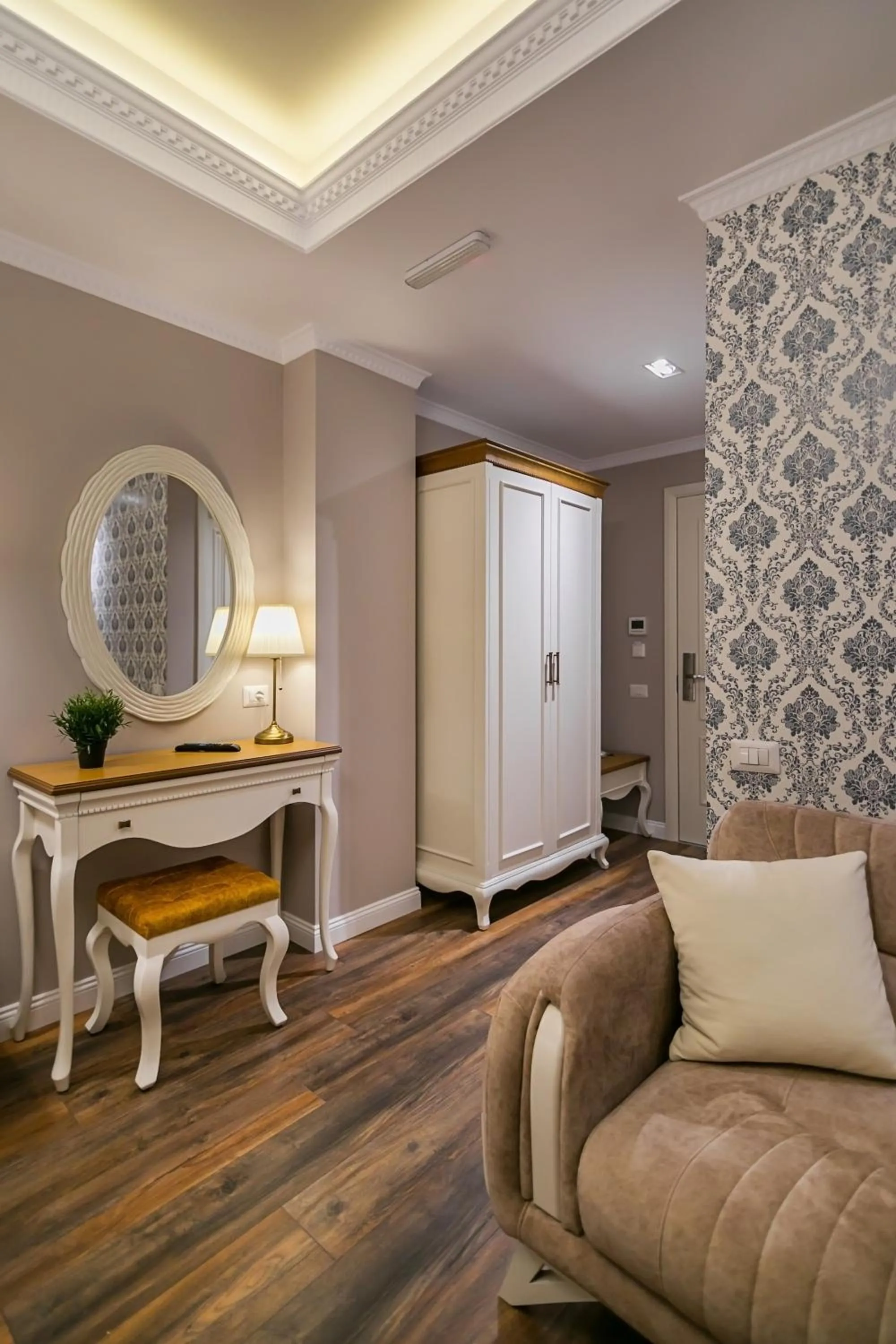 Seating area in Legacy Boutique Hotel