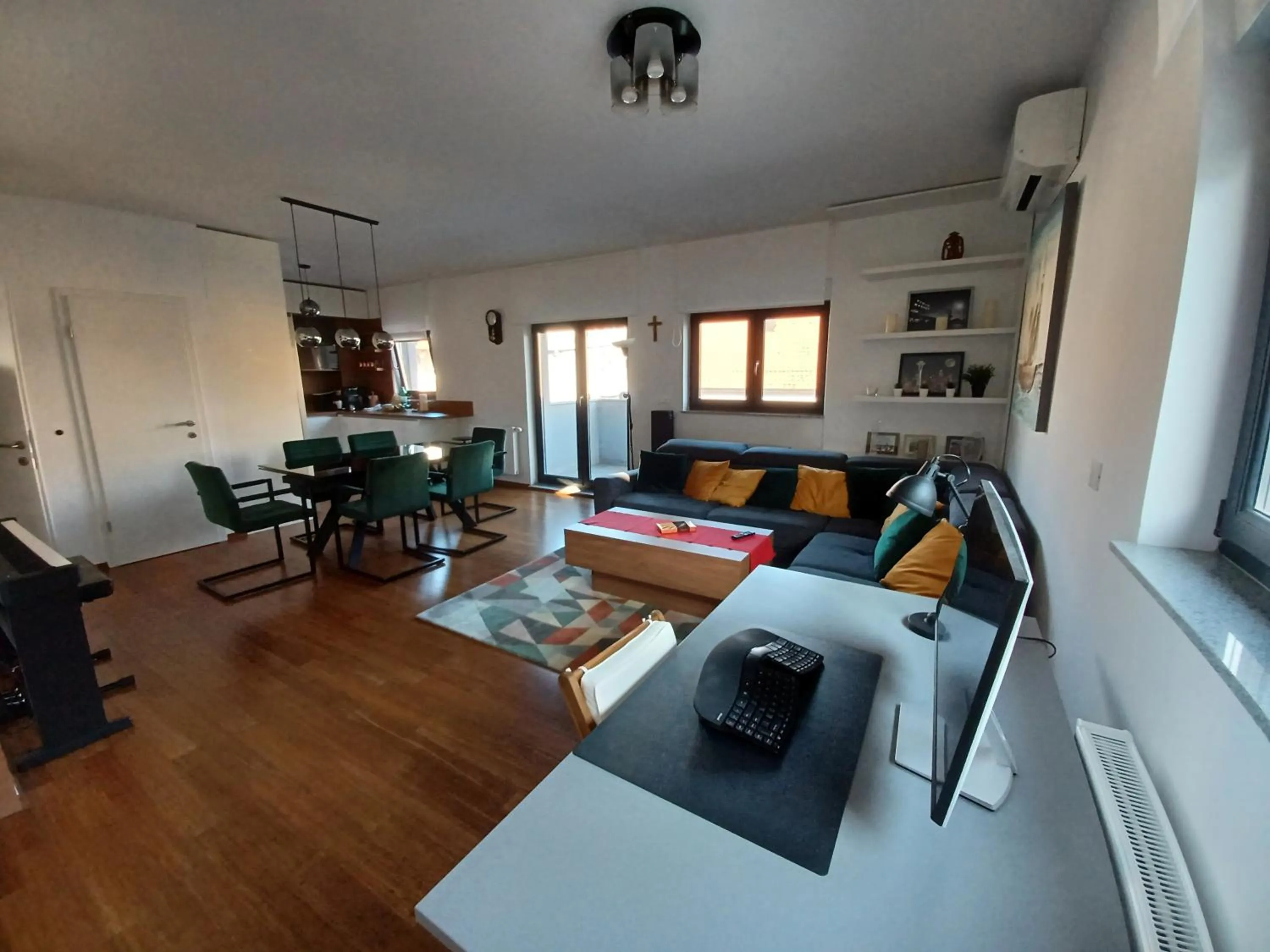 Living room in Modern 4-Star luxury apt - WFH Ready, Free Parking