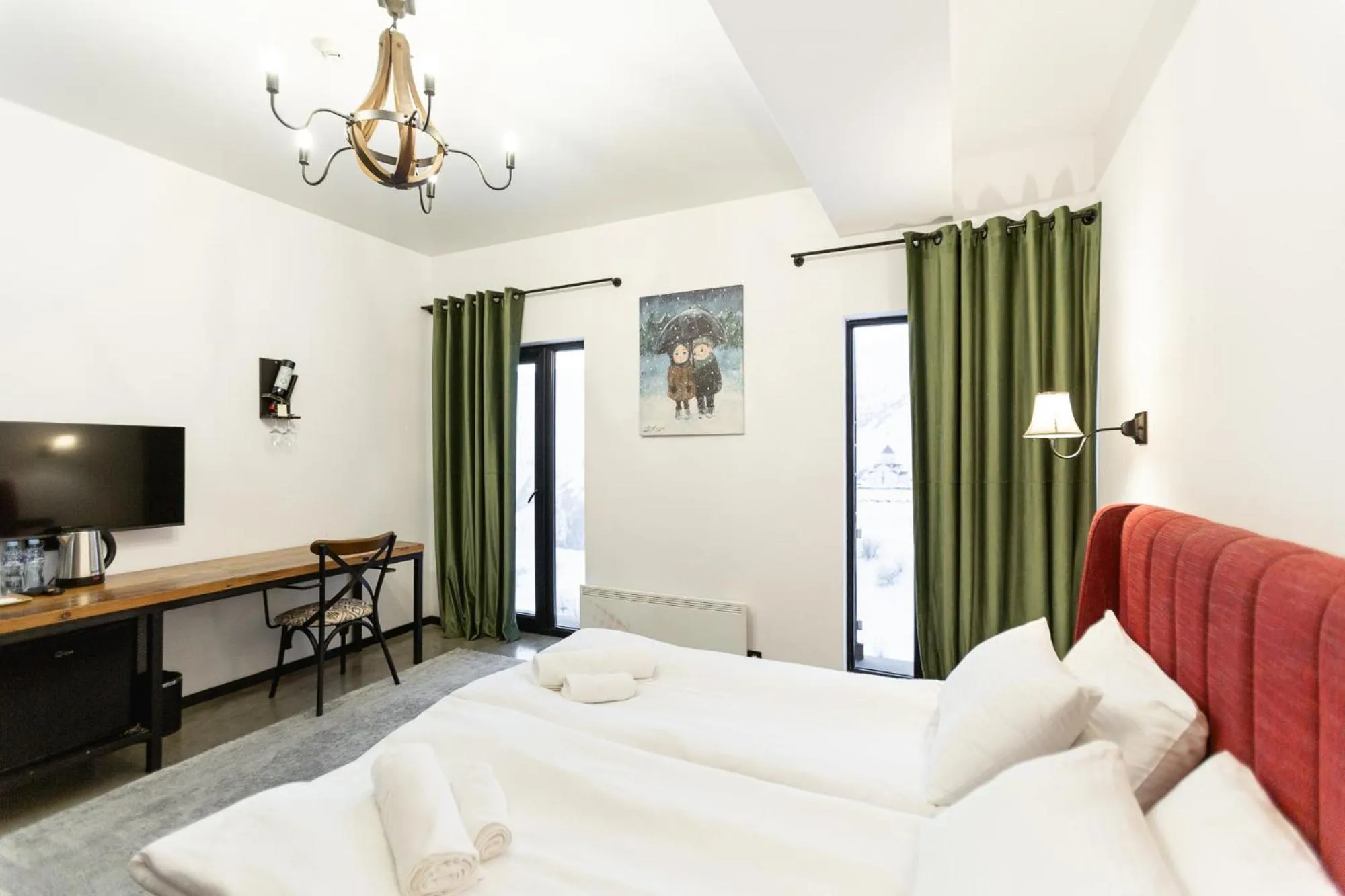 Bed in Hotel Roshe Gudauri