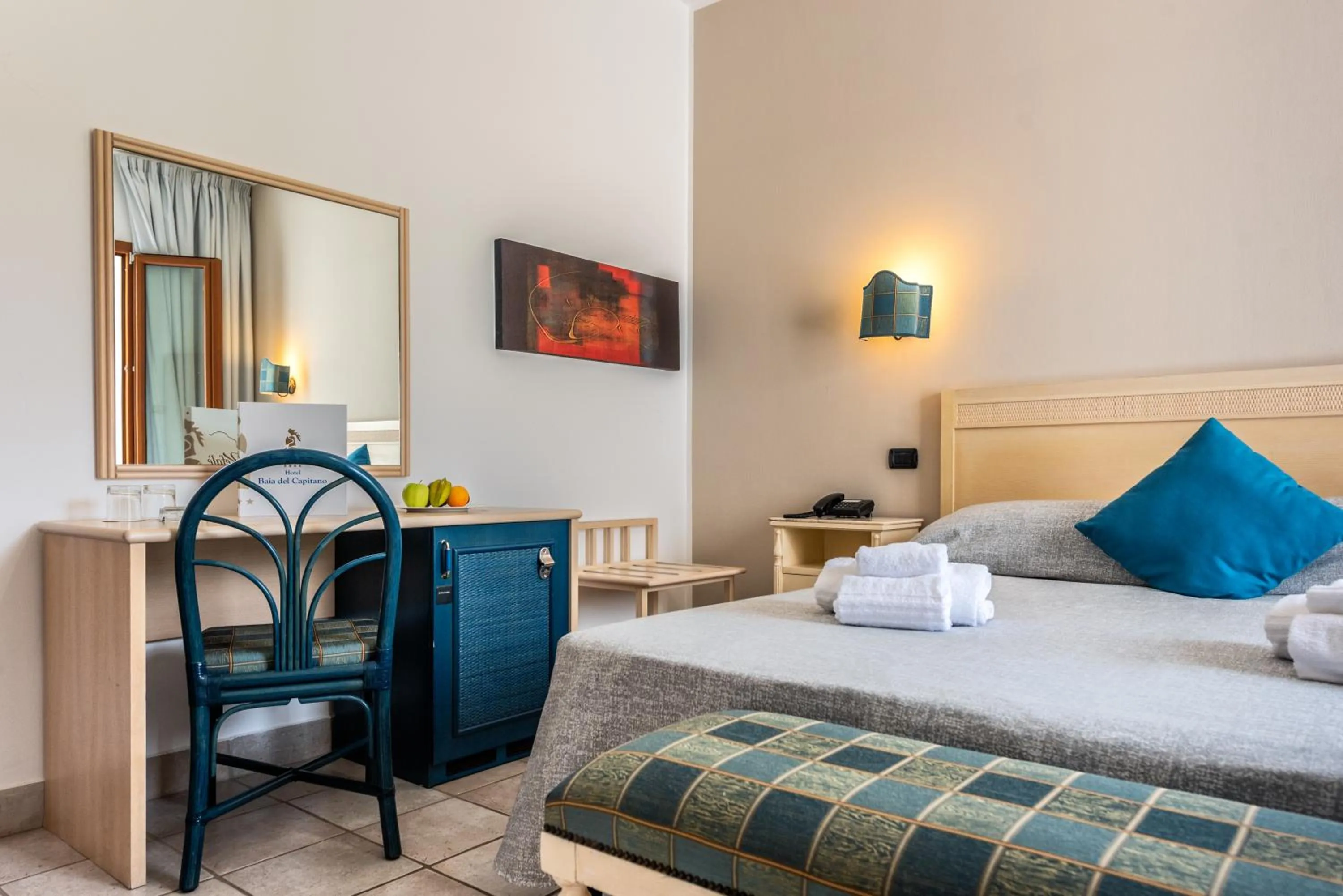 Bedroom, Bed in Hotel Baia Del Capitano