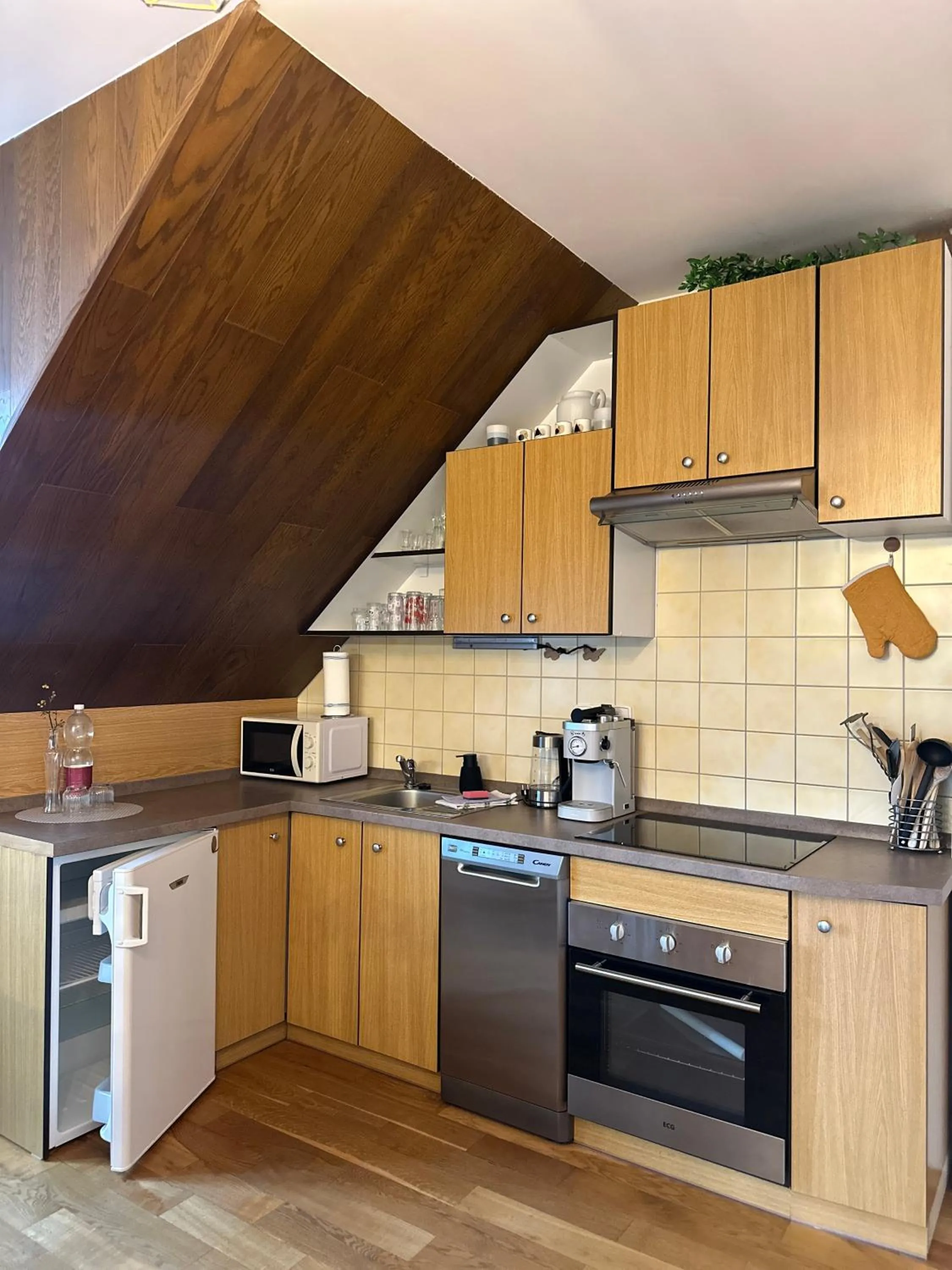 Kitchen or kitchenette in Apartmán U Tří smrků