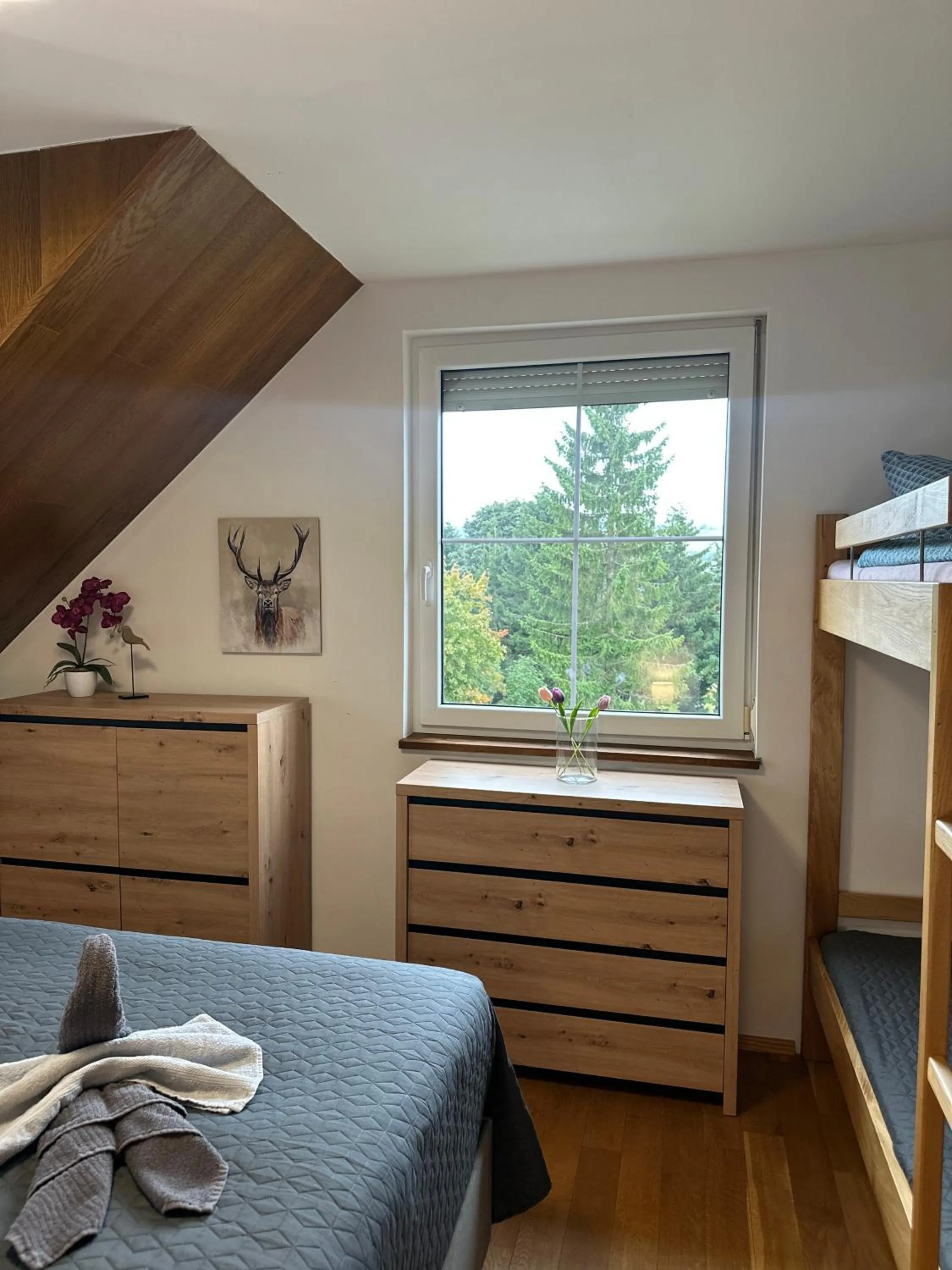 Bedroom, Bed in Apartmán U Tří smrků