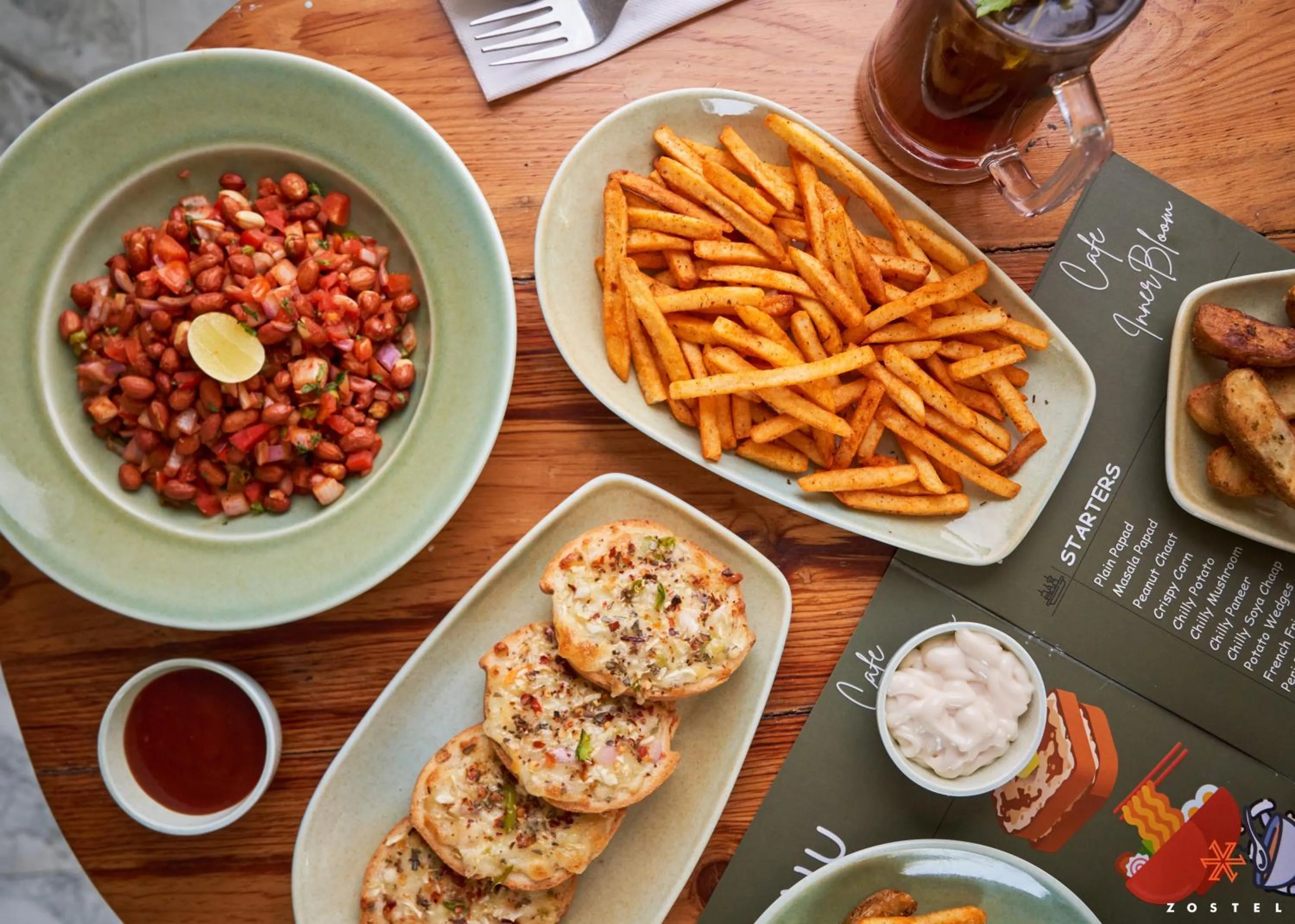 Food and drinks in Zostel Rishikesh, Laxman Jhula