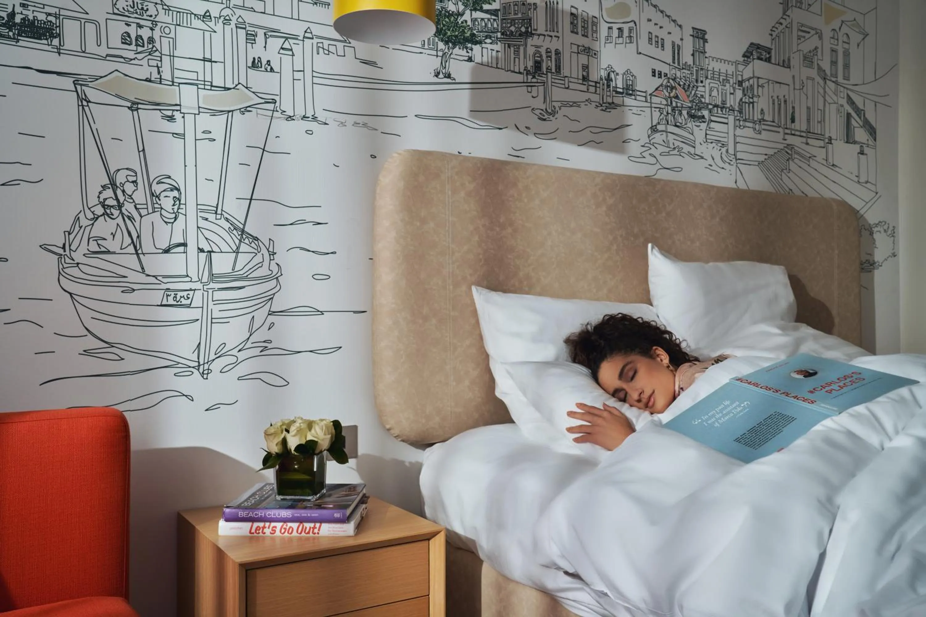 People, Bed in Adagio Jumeirah Village Triangle