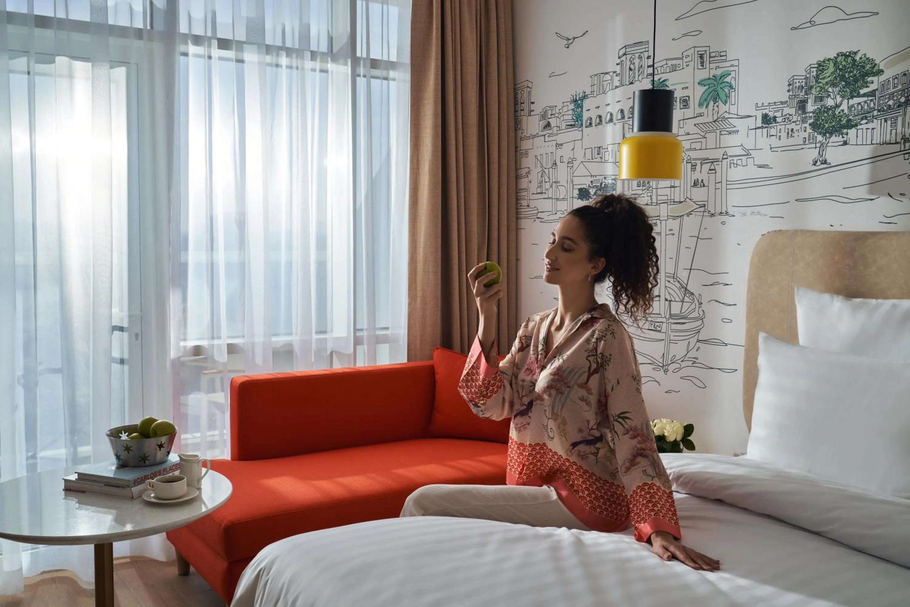 People, Bed in Adagio Jumeirah Village Triangle