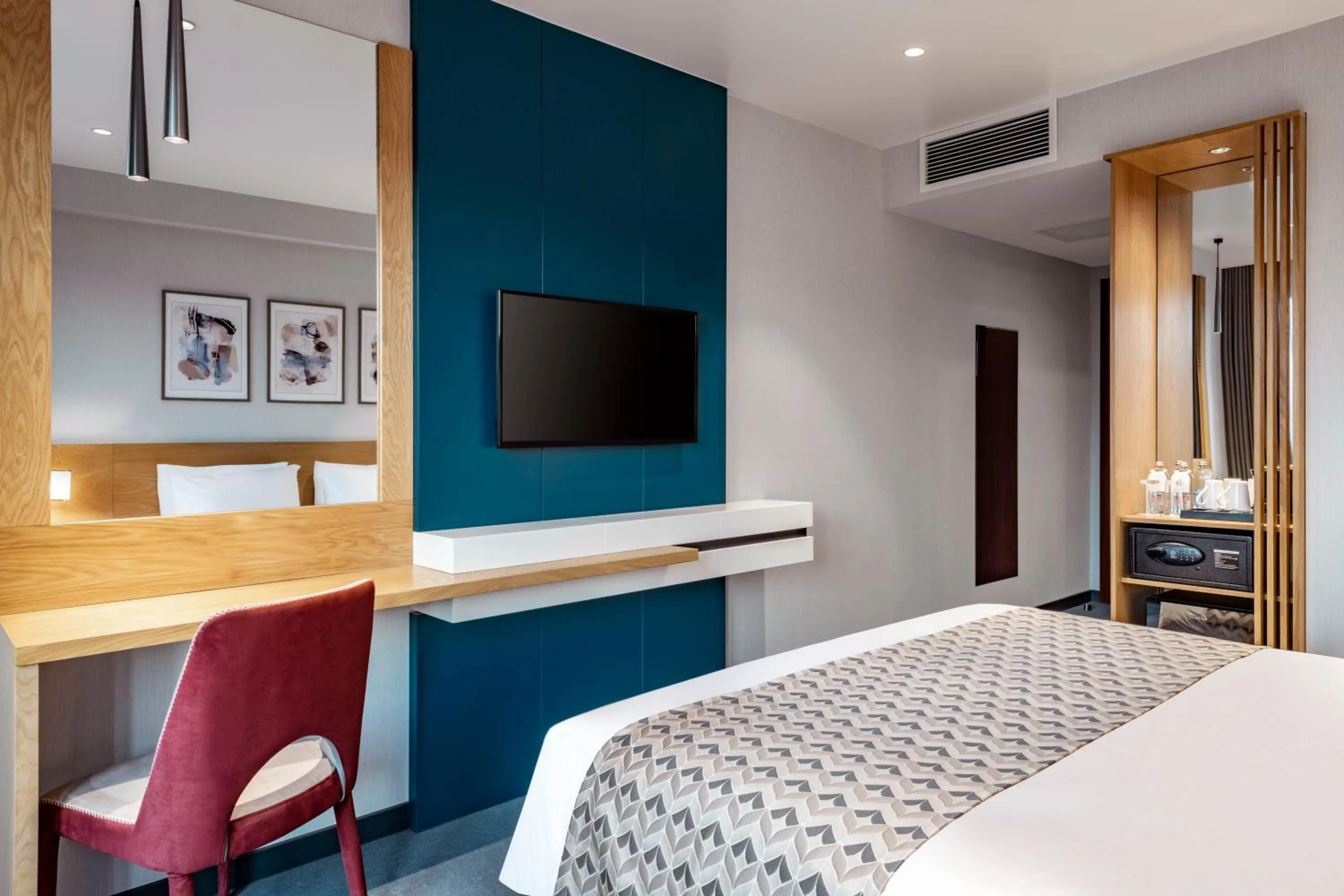 Bed in Clocks Hotel Tbilisi