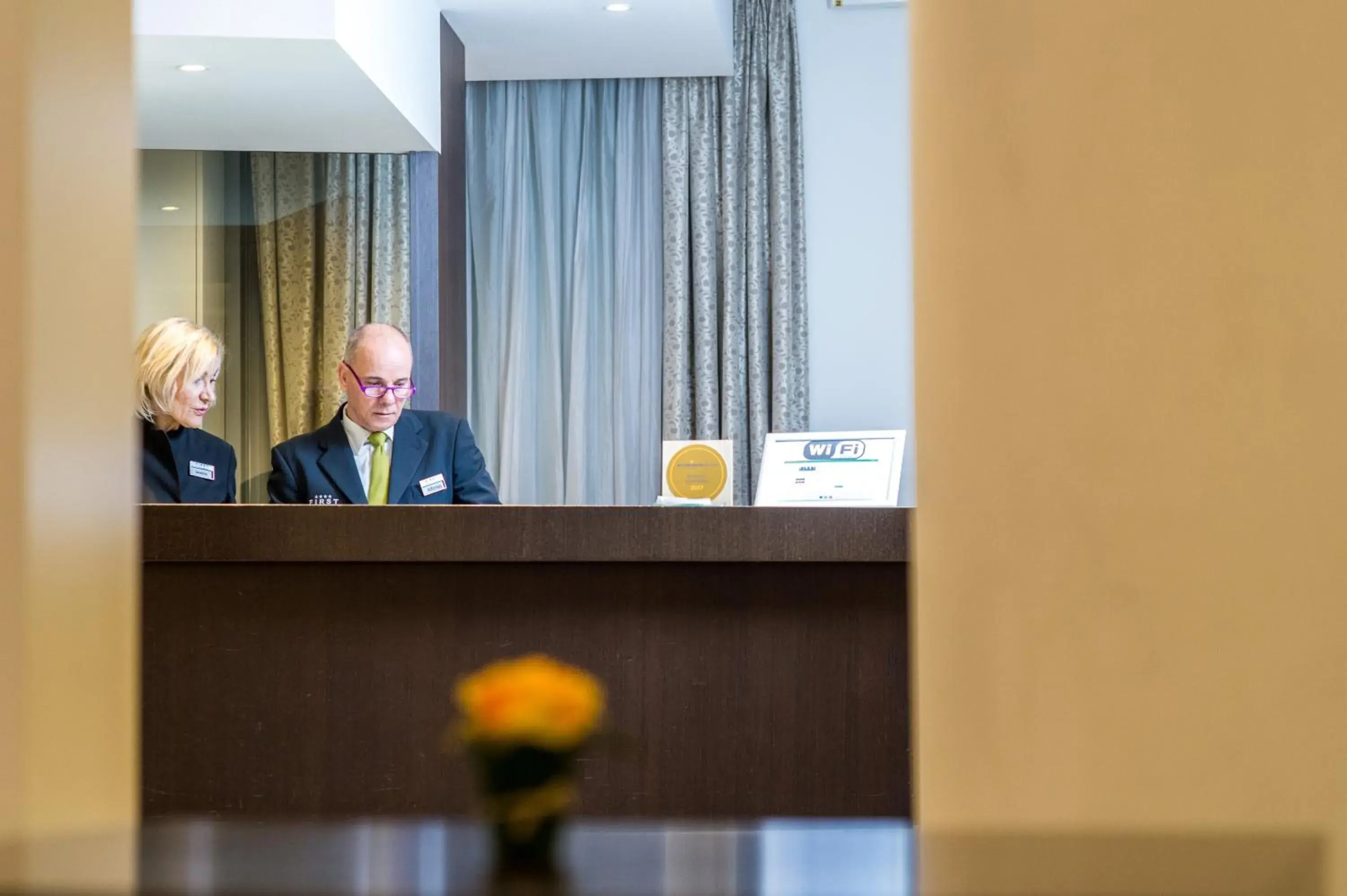 Lobby or reception in First Hotel Malpensa Lobby or reception in First Hotel Malpensa