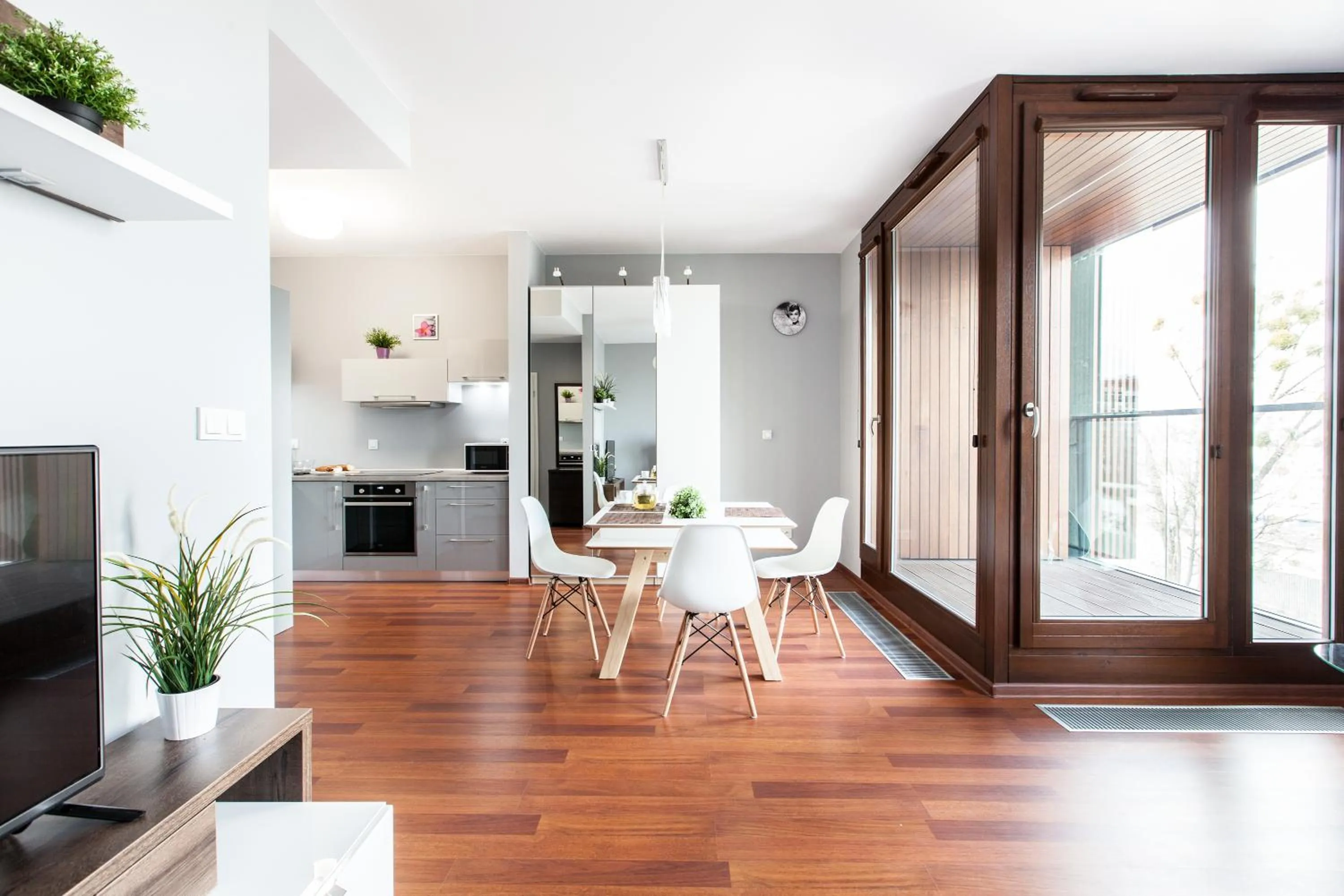 Kitchen or kitchenette in Kolejowa ApartHotel