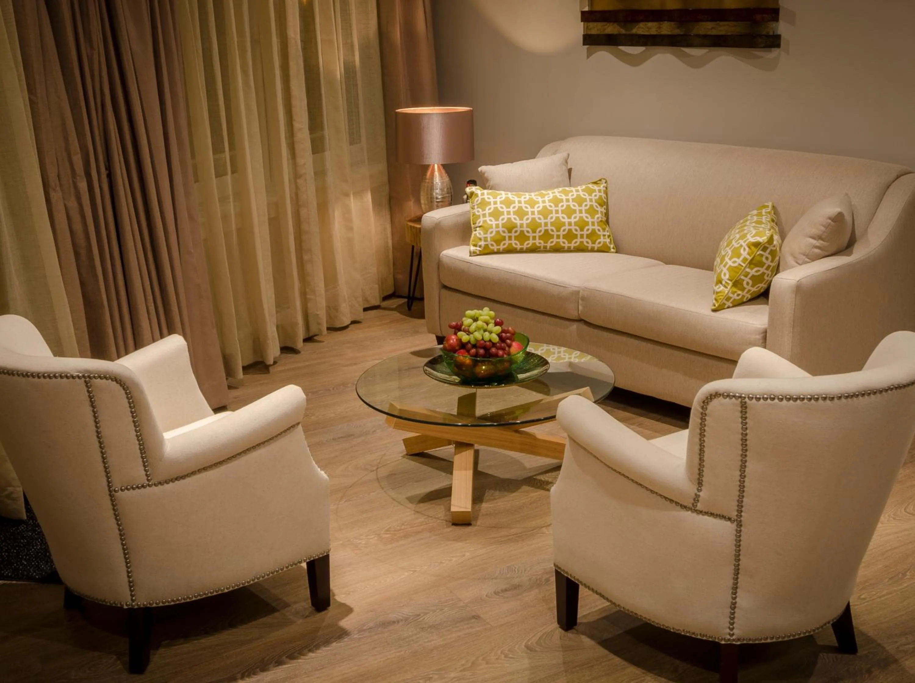 Living room in Around the Sea - Cana da's Rotating House, Suites & Tours