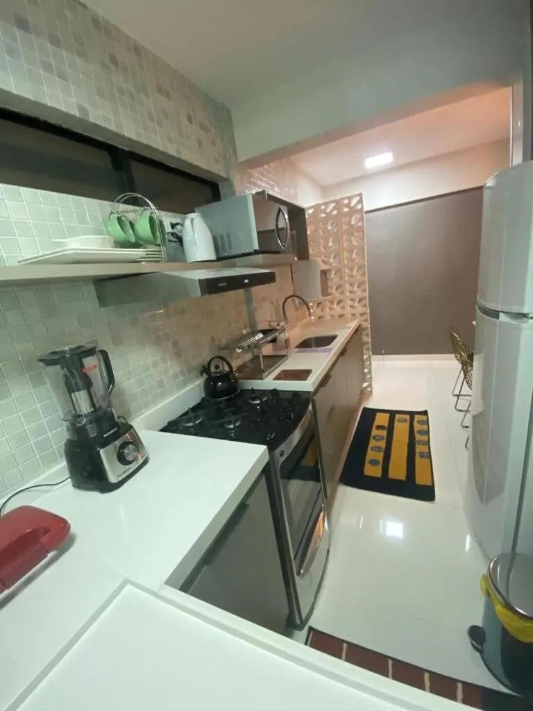 Kitchen or kitchenette in FLAT BEIRA MAR DE JATIUCA EM MACEIÓ - AL