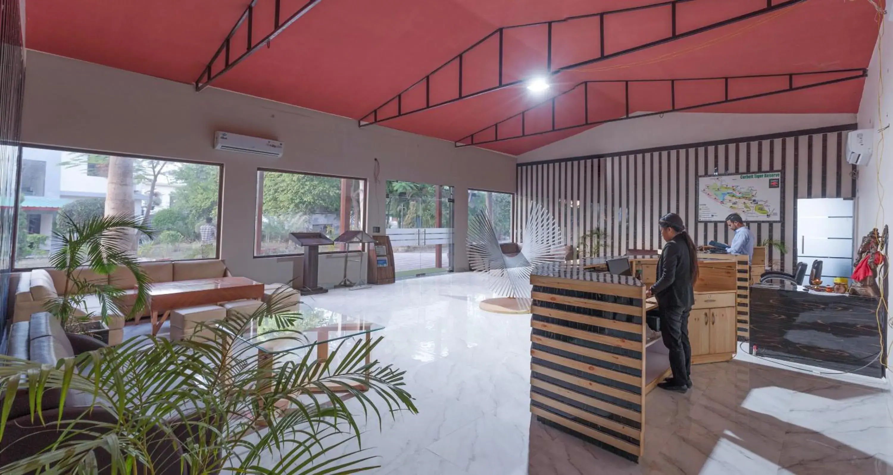 Lobby or reception in The Tattwaa Corbett Spa and Resort Lobby or reception in The Tattwaa Corbett Spa and Resort