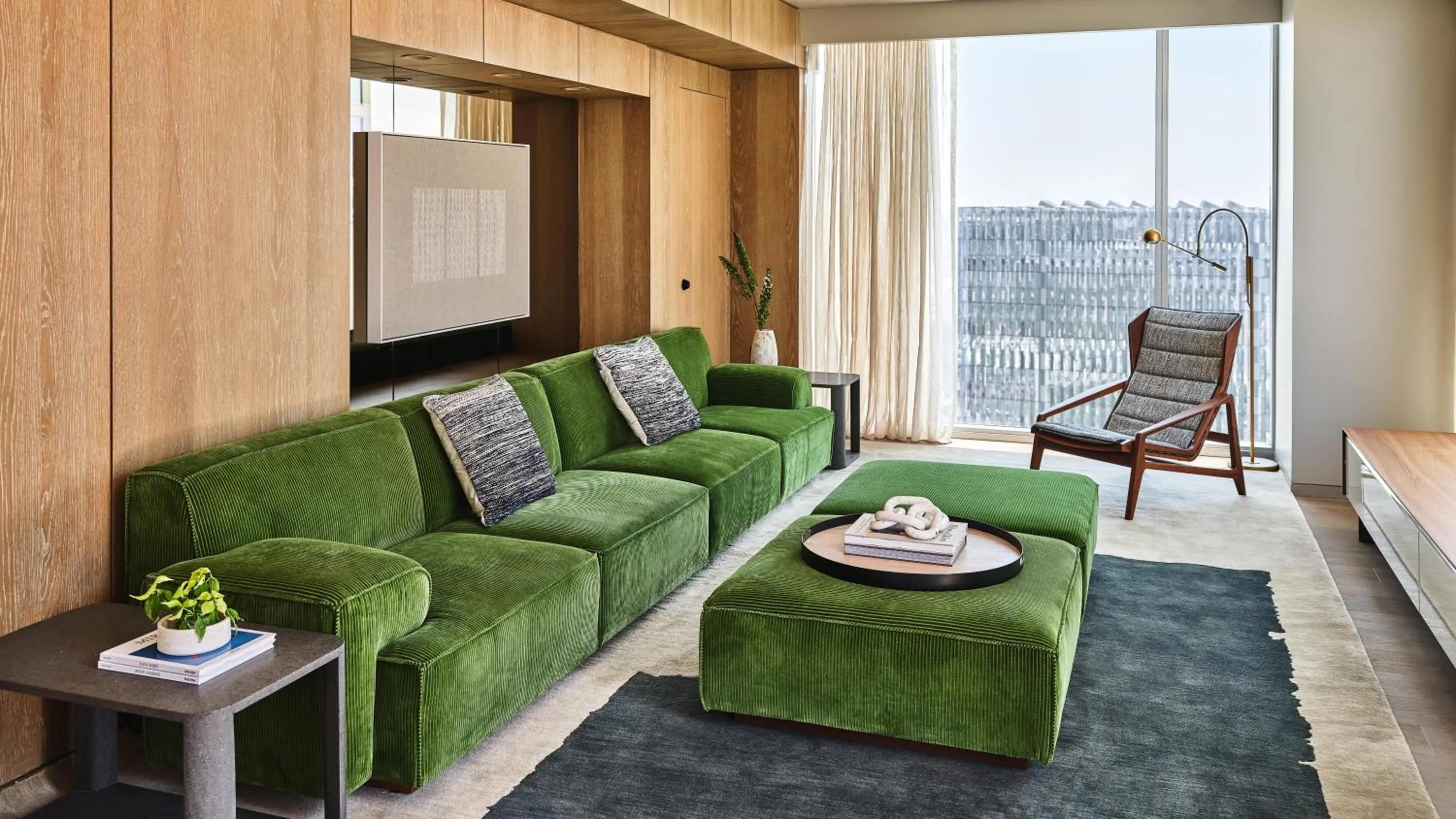 Living room in Conrad Los Angeles