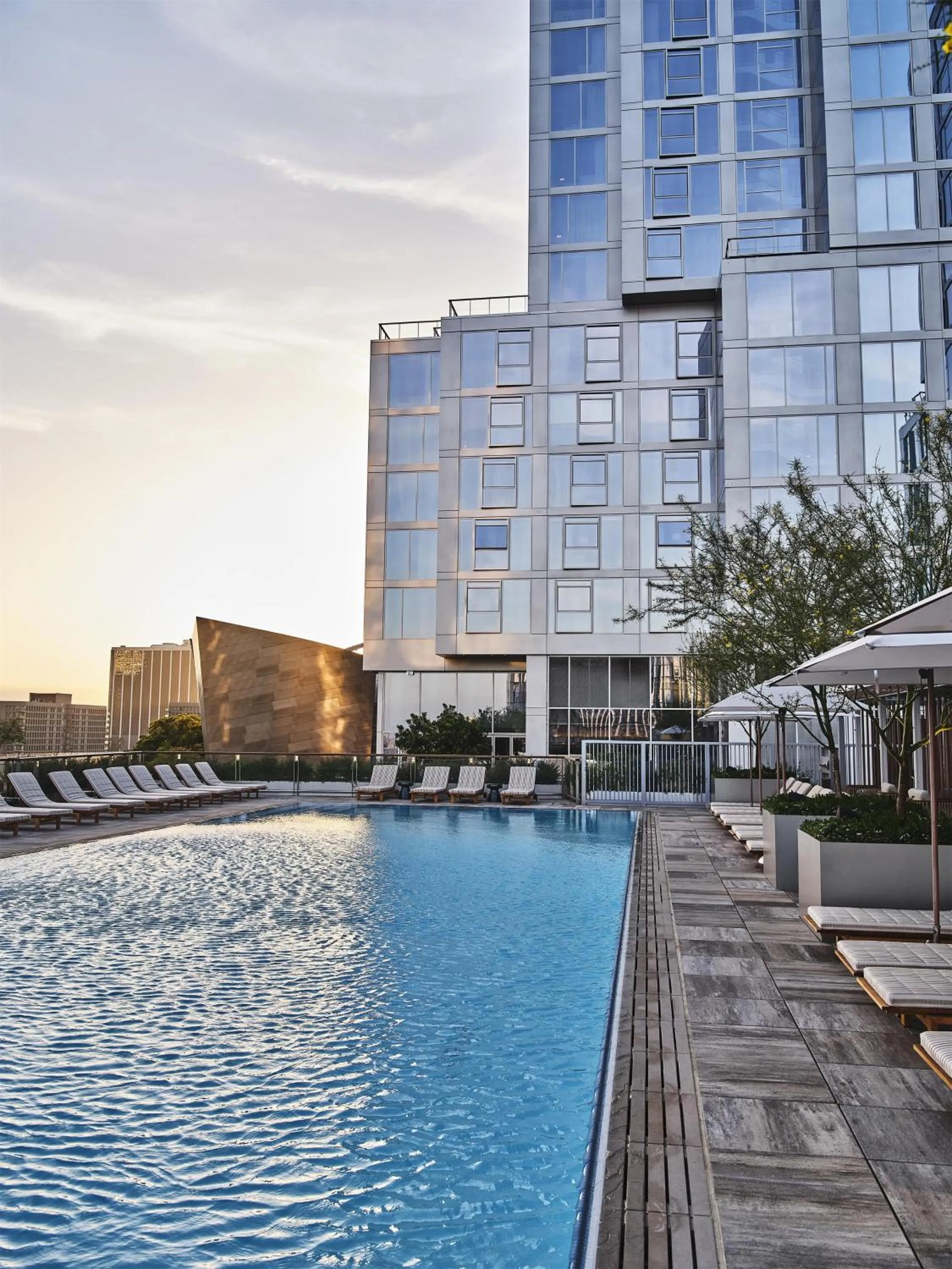 Pool view in Conrad Los Angeles