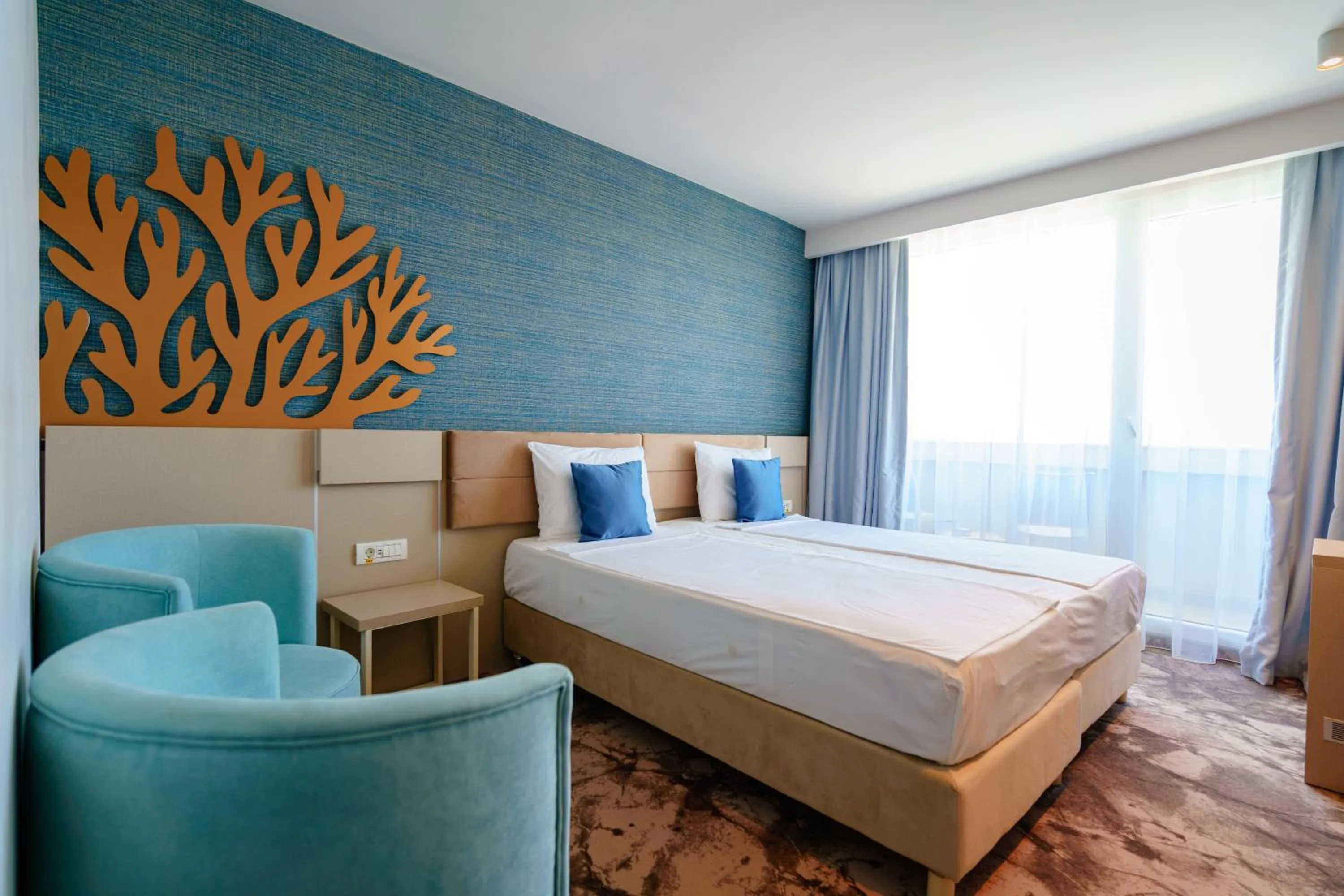 Bedroom, Bed in Bacolux Koralio, Eforie Nord