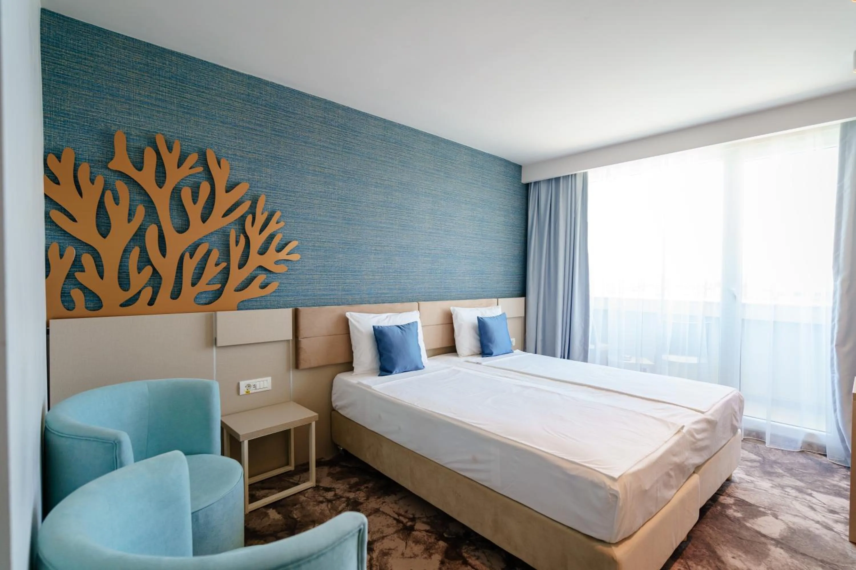 Bedroom, Bed in Bacolux Koralio, Eforie Nord