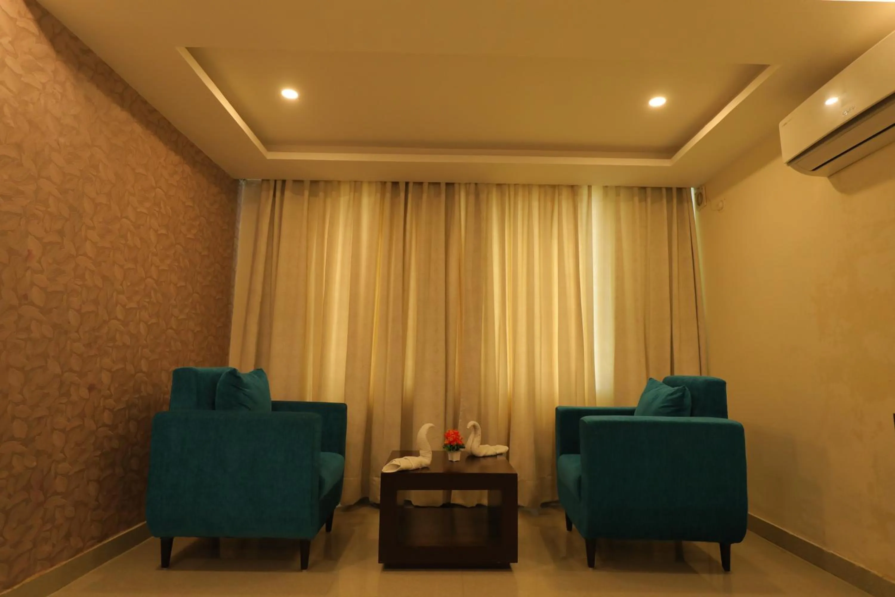 Seating area in Meera Madhav Resort