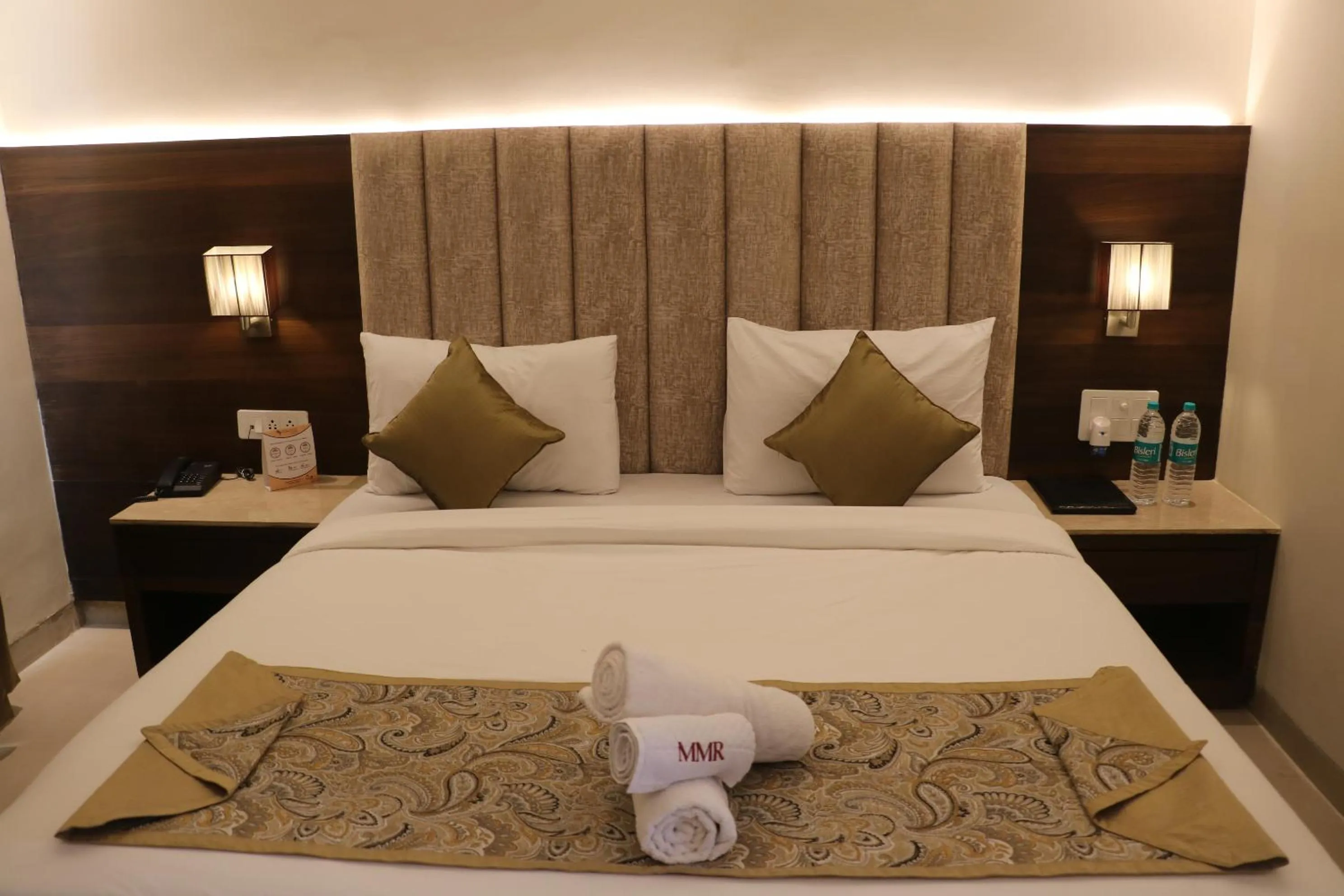 Bedroom, Bed in Meera Madhav Resort