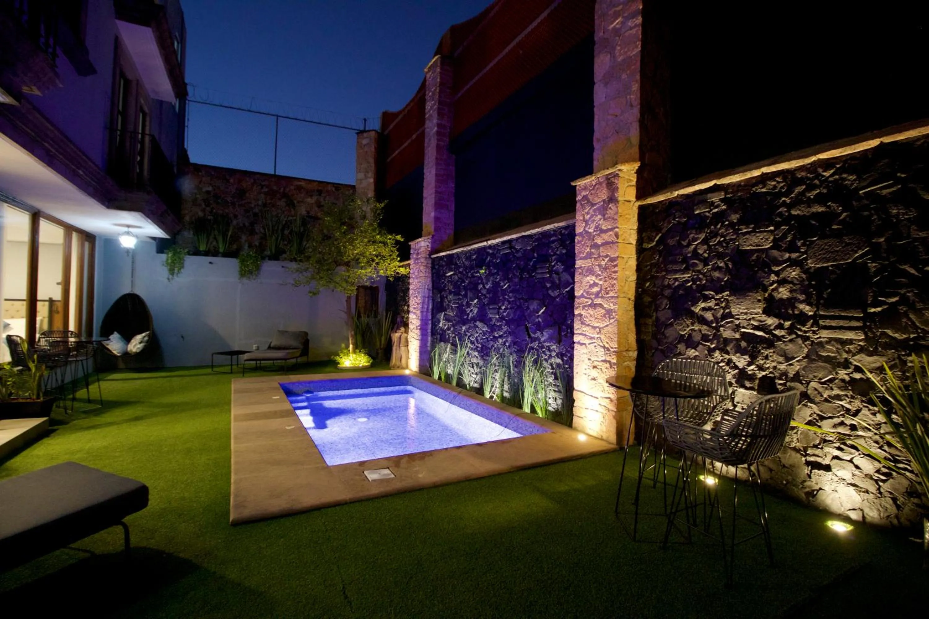 Pool view in Hotel Boutique Casa Loreta