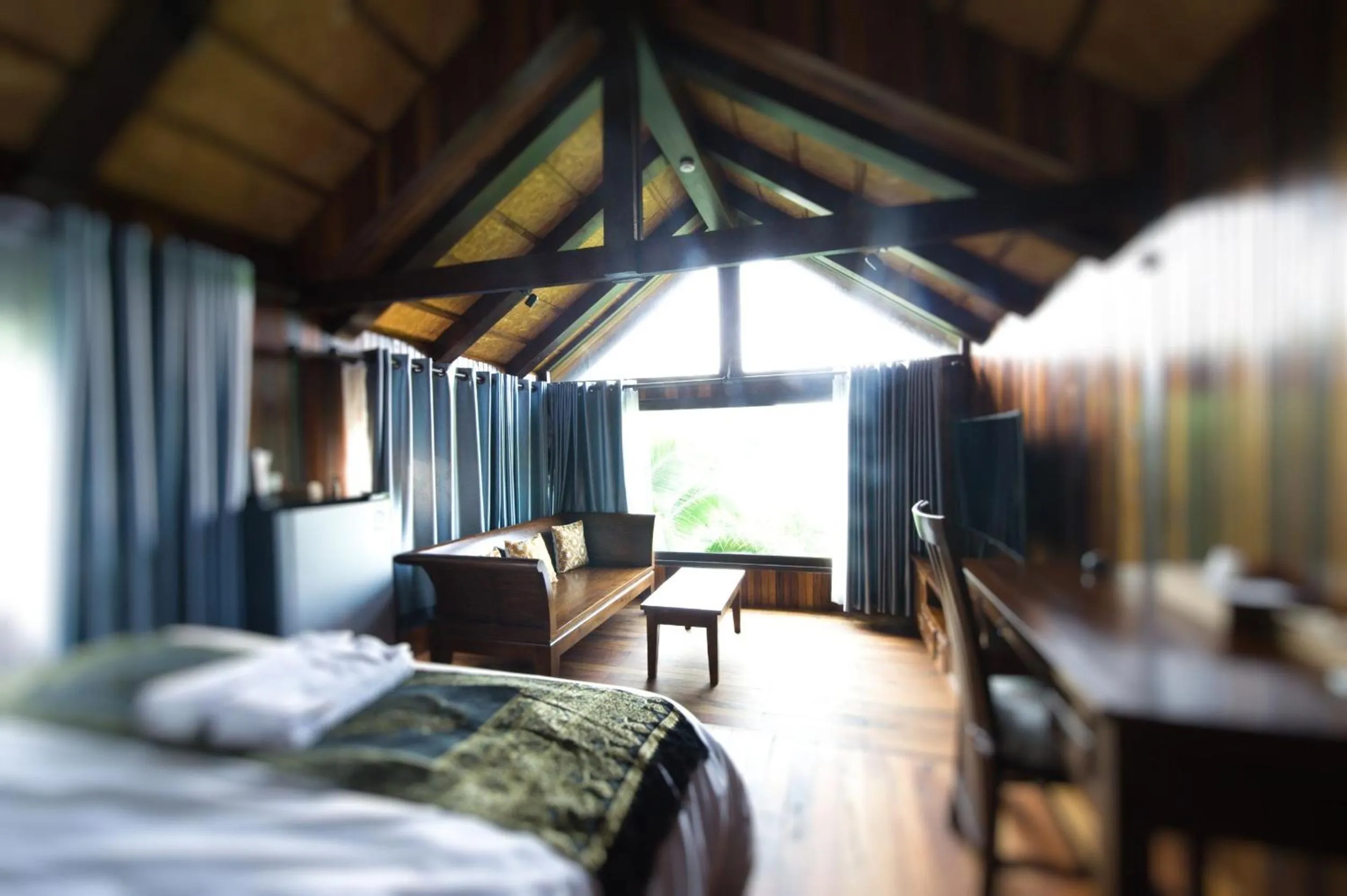 Bed in Kawarin Secret Hut Hotel and Resort