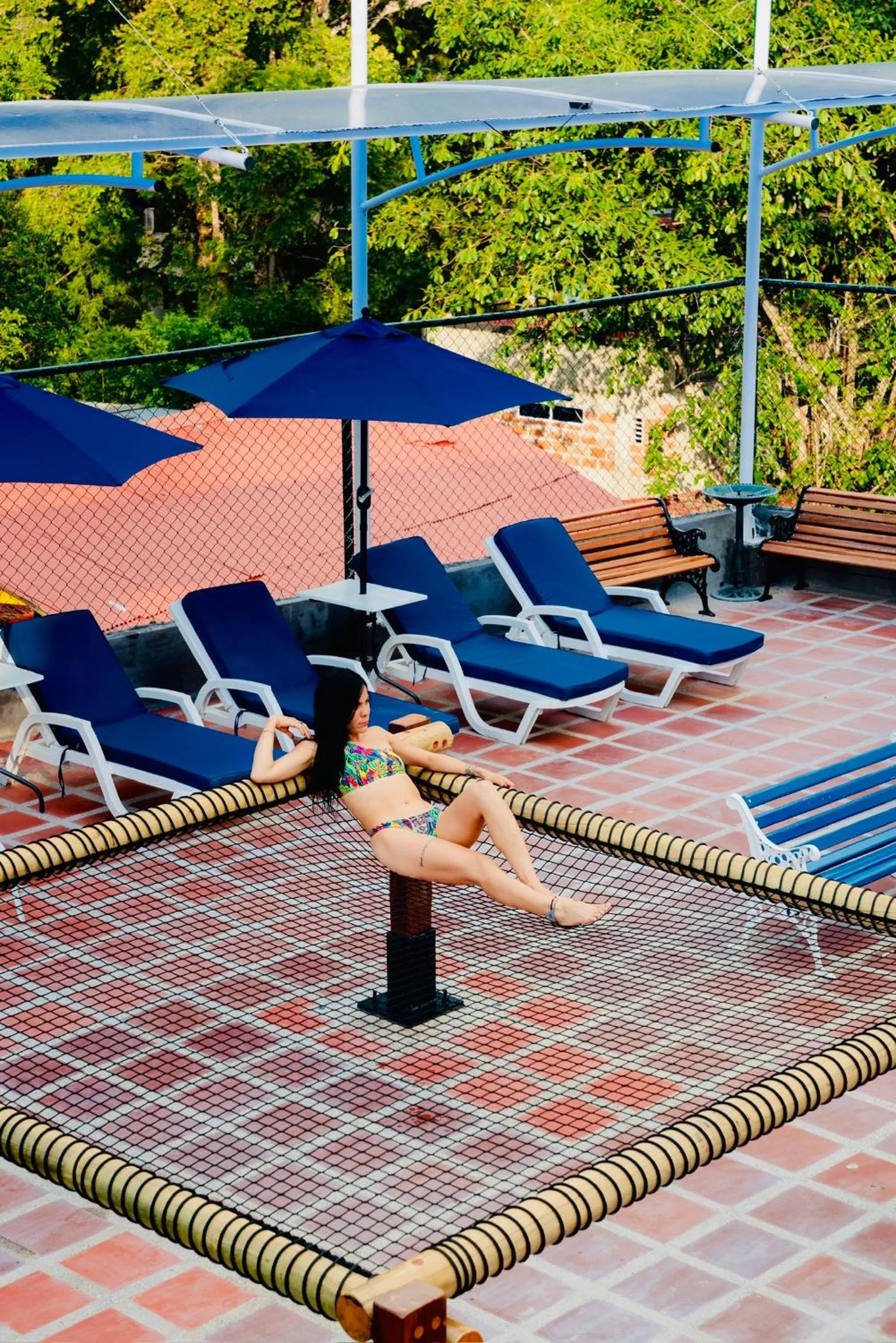 Swimming pool in Hostal Paraiso Minca