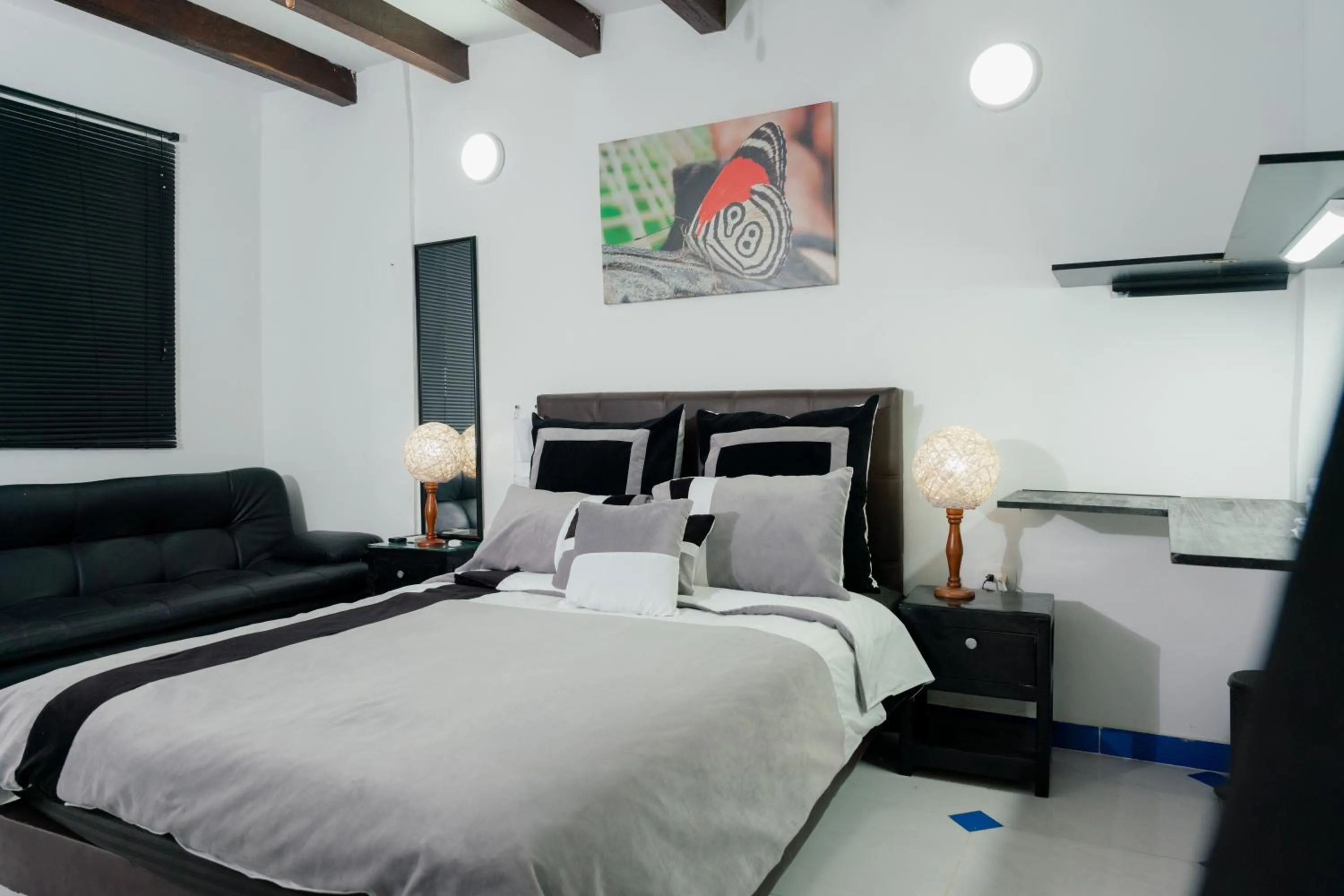 Mountain view, Bed in Hostal Paraiso Minca
