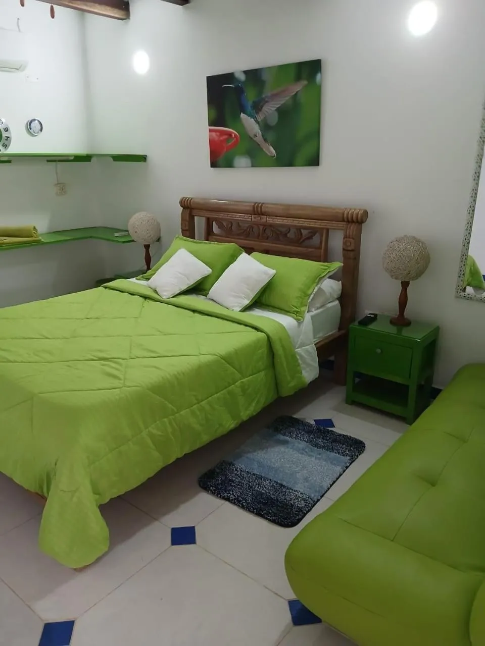 Garden view, Bed in Hostal Paraiso Minca
