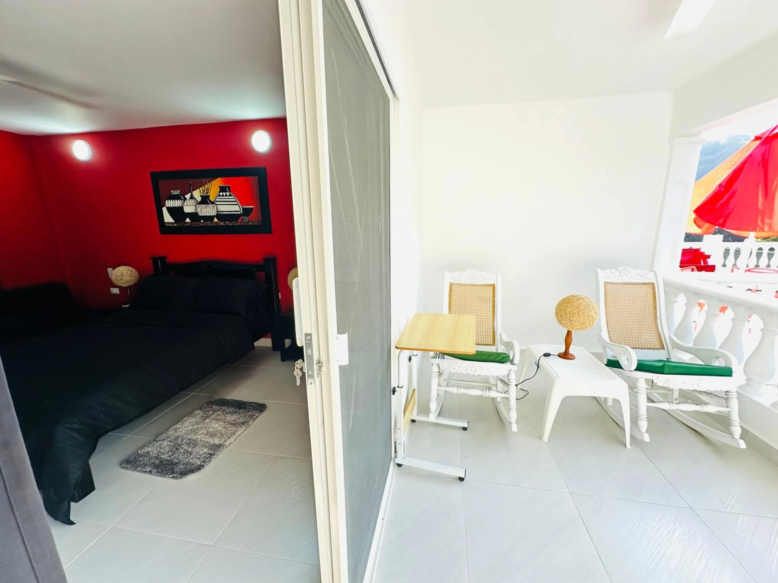 Living room in Hostal Paraiso Minca