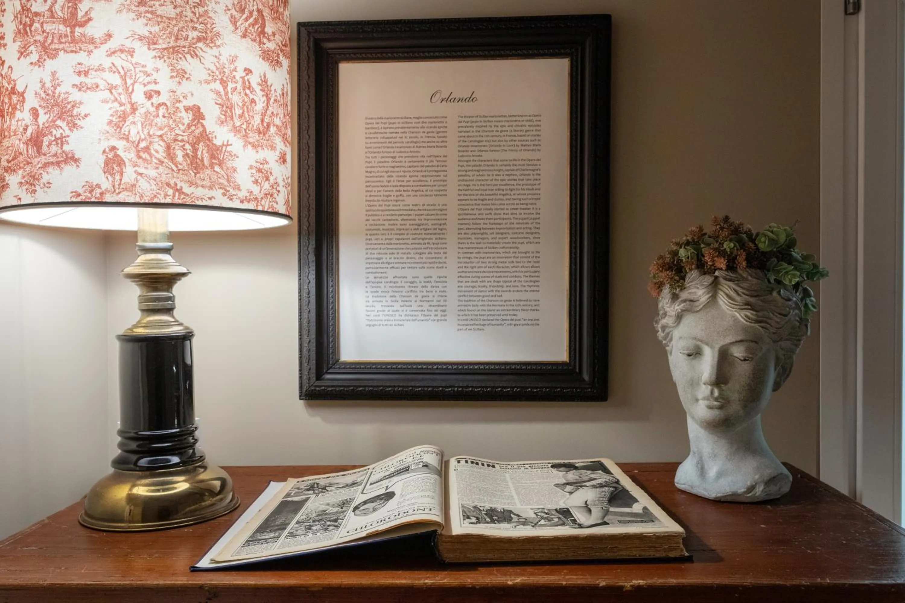 Decorative detail in Vossia Luxury Rooms & Sicilian Living