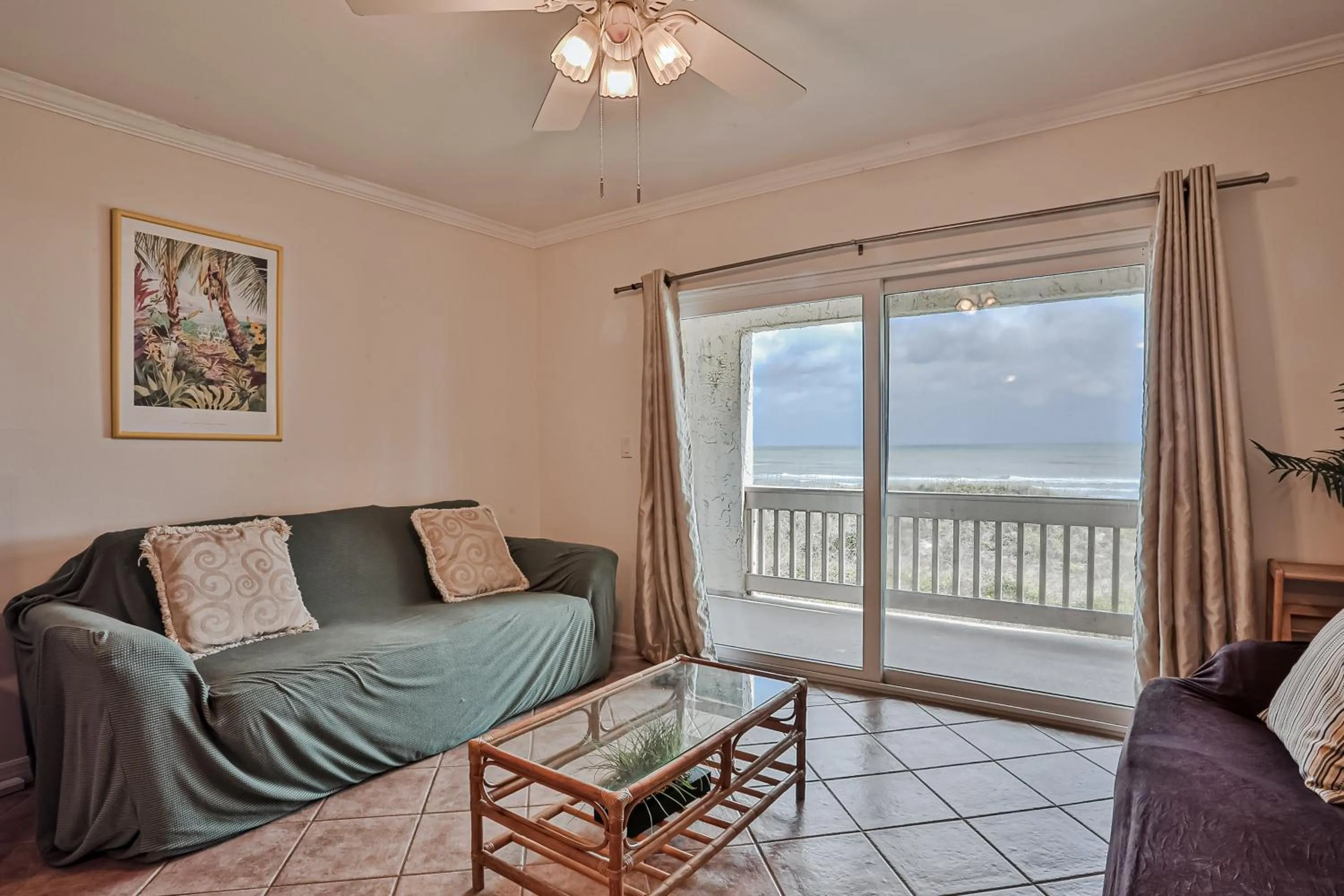 Bed in Four Winds Oceanfront Condo