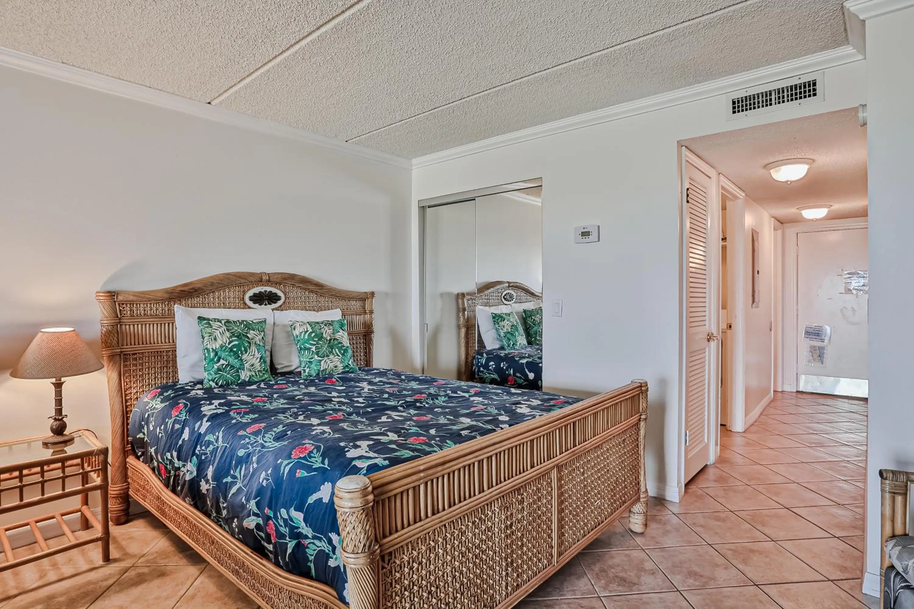 Bed in Four Winds Oceanfront Condo