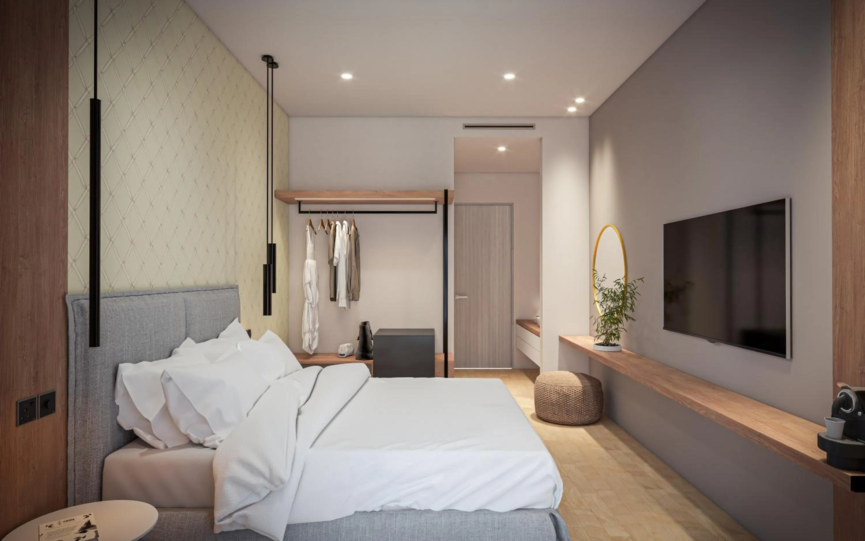 Photo of the whole room, Bed in Nikon Boutique Hotel