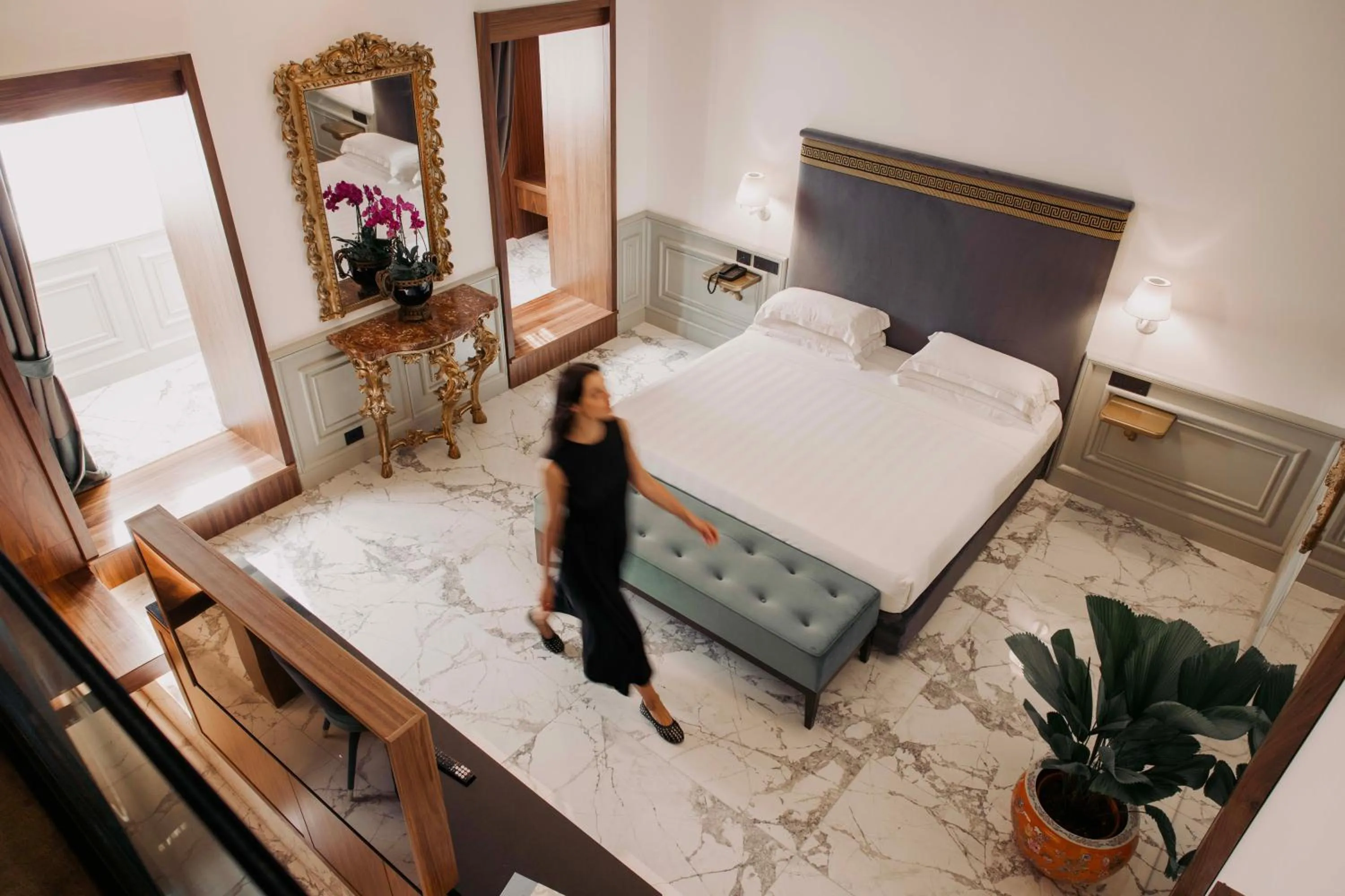 Bedroom, Bed in Hotel Valadier