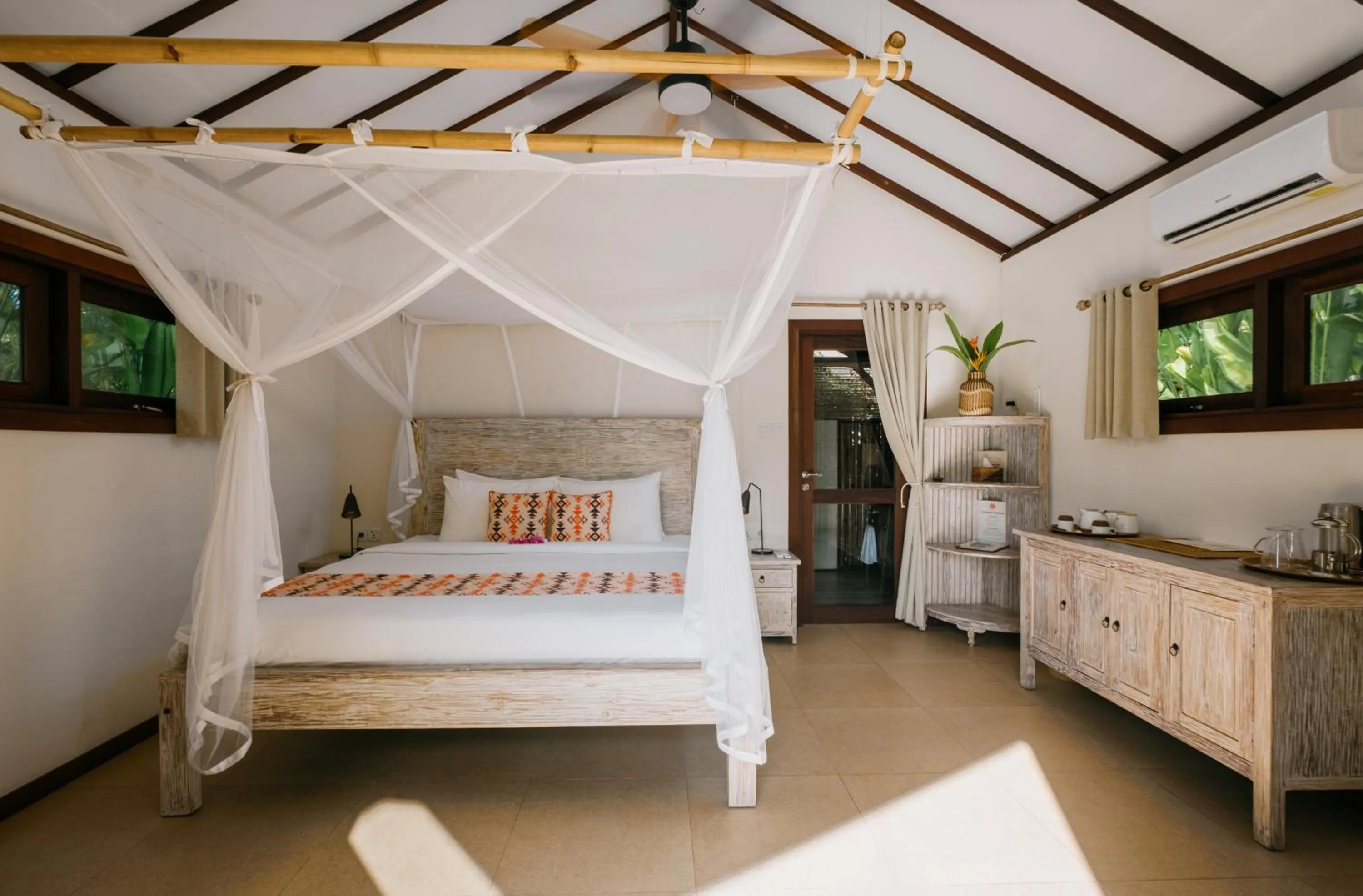 Bed in Burudika Bungalows - Villas, Sauna & Bath House