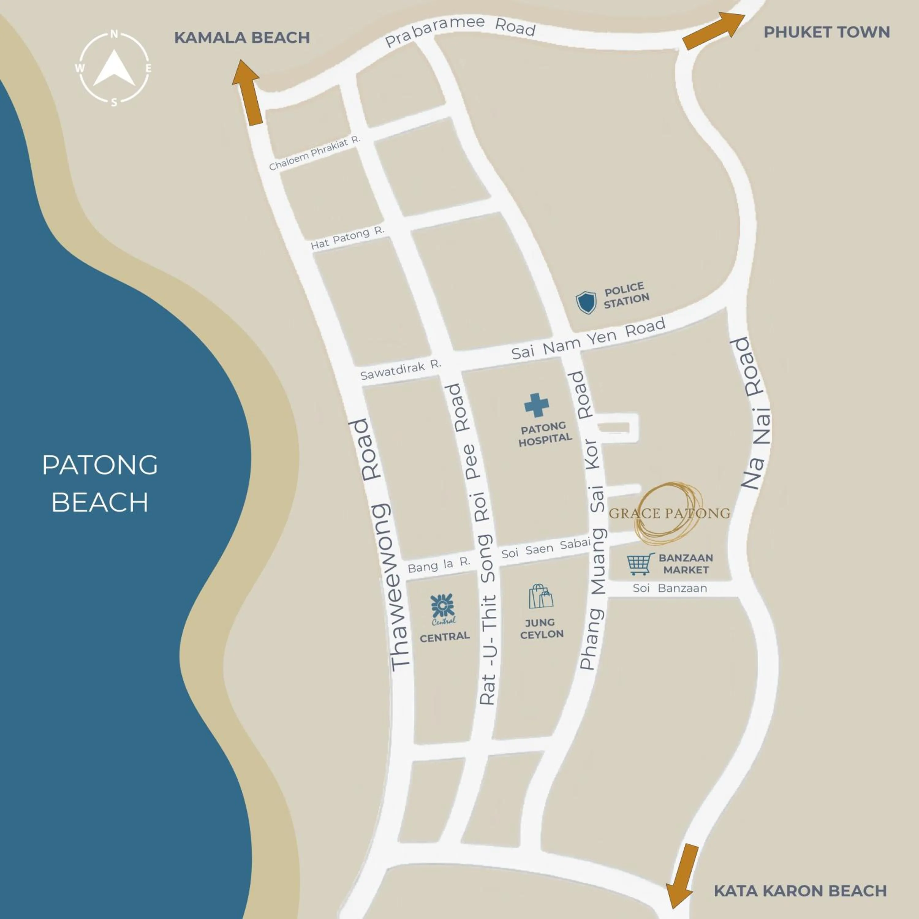 Nearby landmark in Grace Patong Hotel