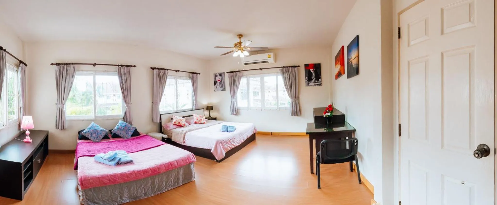 Bed in Captivating 3-Bed Villa in Muang Pattaya
