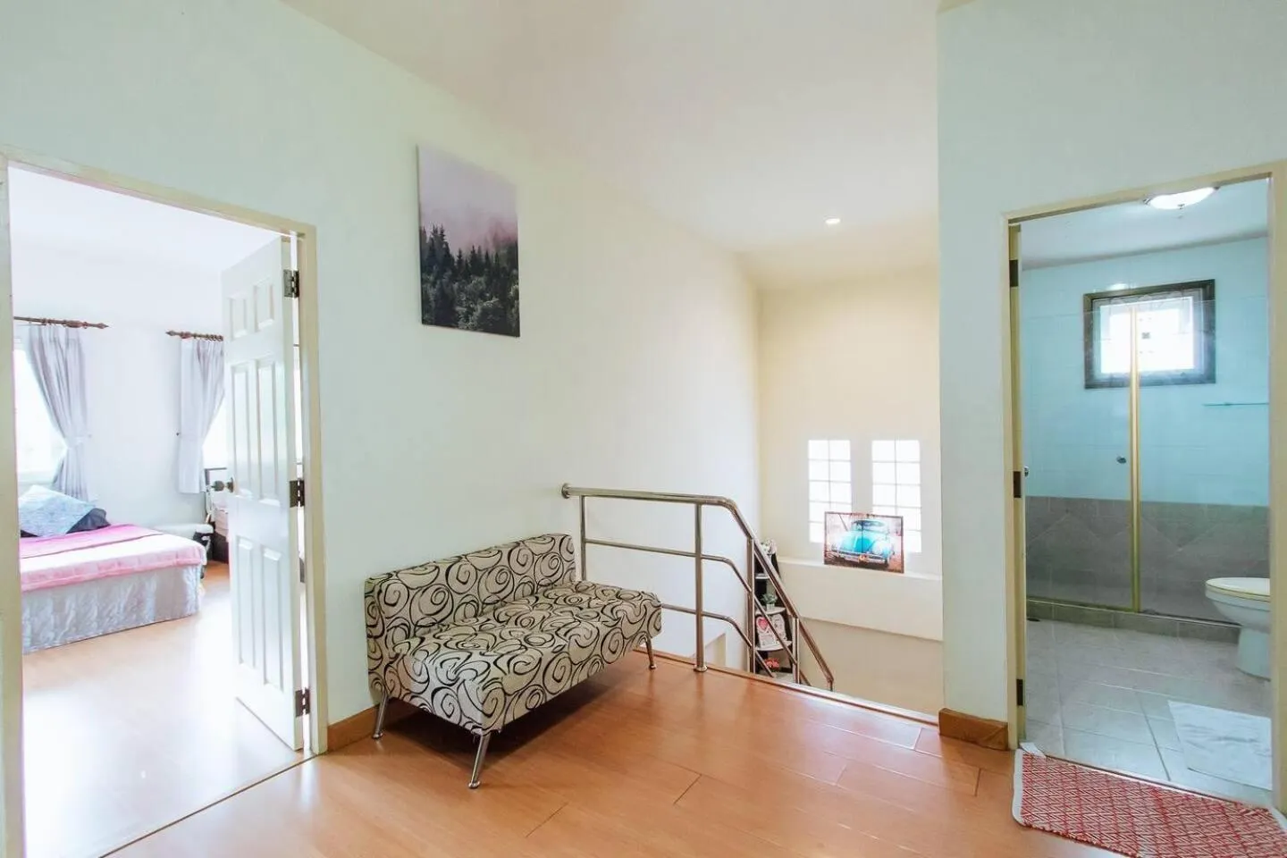 Bed in Captivating 3-Bed Villa in Muang Pattaya