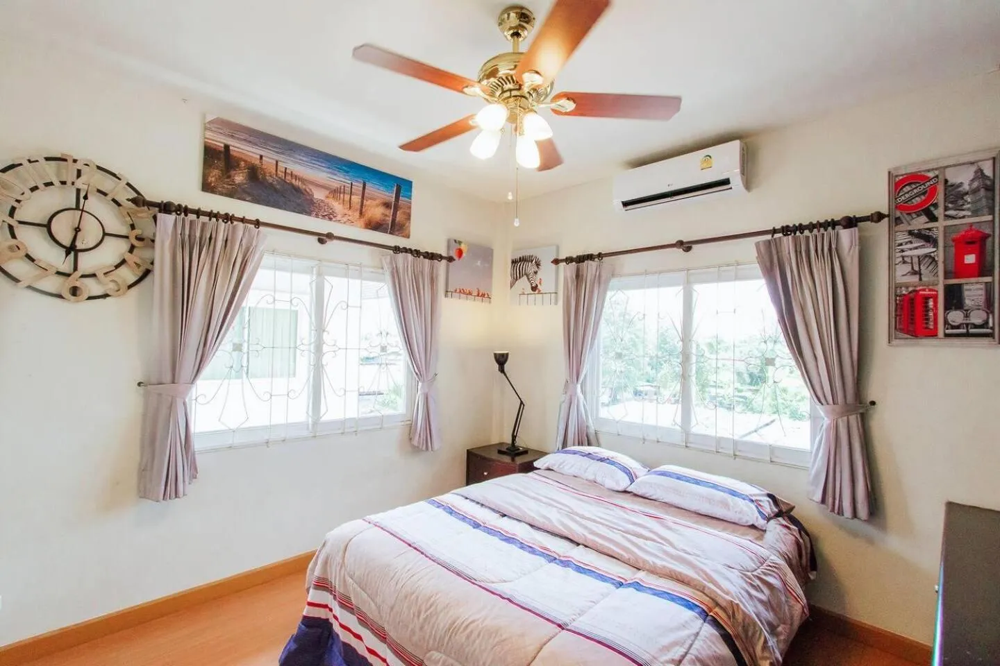 Bed in Captivating 3-Bed Villa in Muang Pattaya