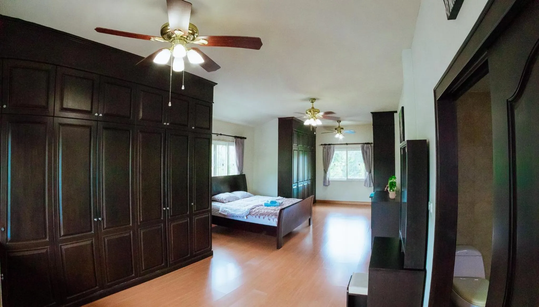 Bed in Captivating 3-Bed Villa in Muang Pattaya