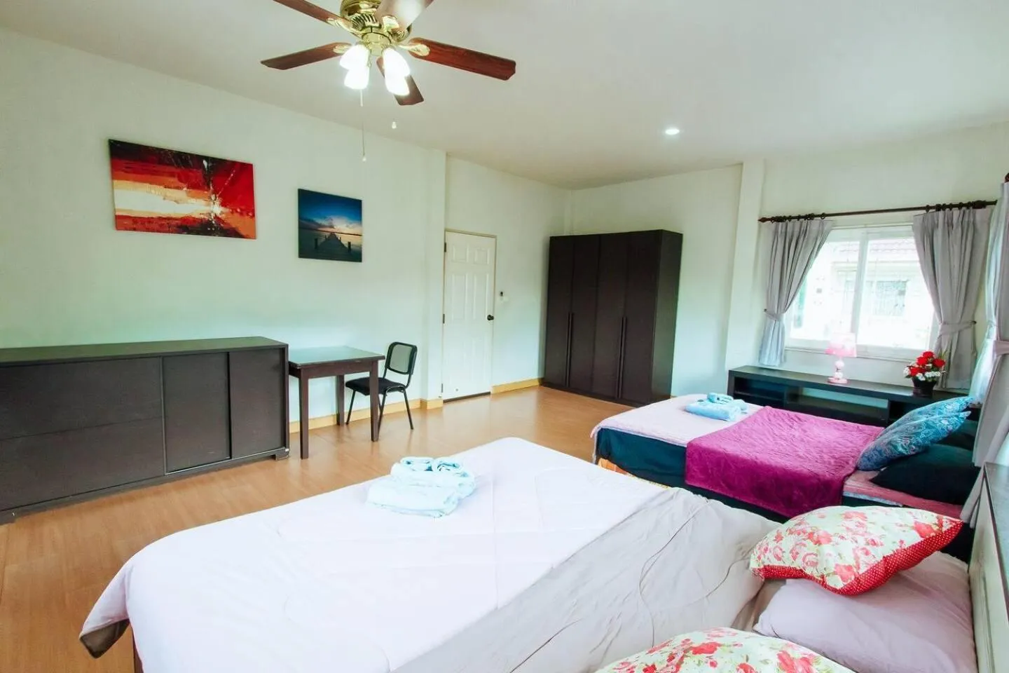 Bed in Captivating 3-Bed Villa in Muang Pattaya