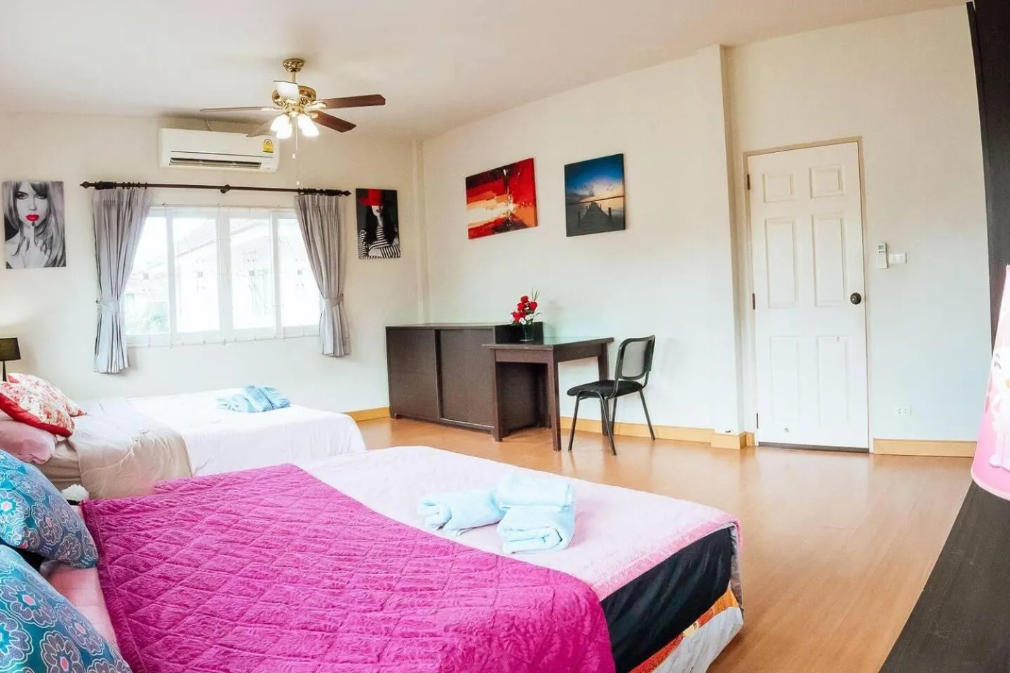 Bed in Captivating 3-Bed Villa in Muang Pattaya
