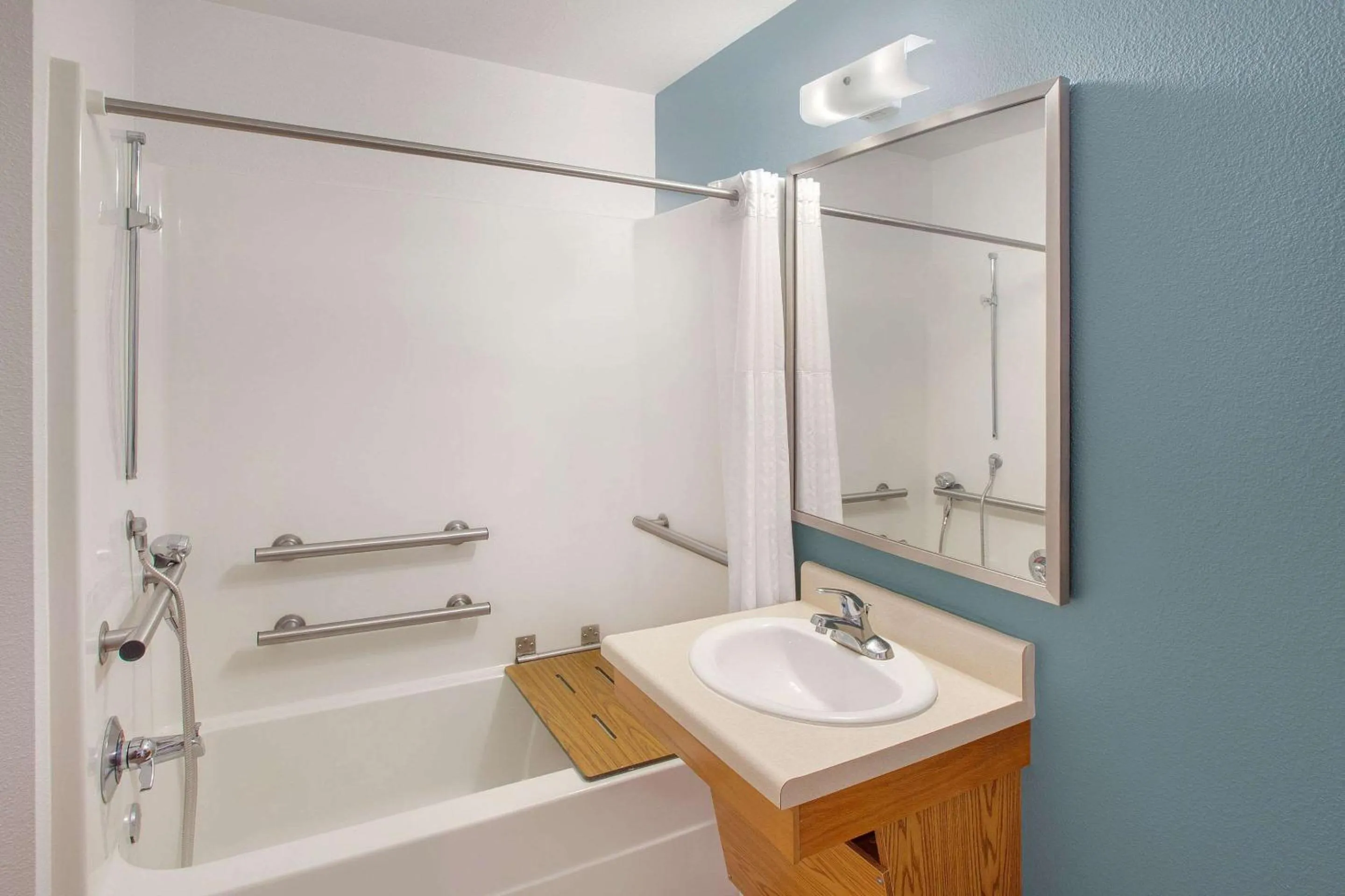 Bathroom in WoodSpring Suites Harlingen