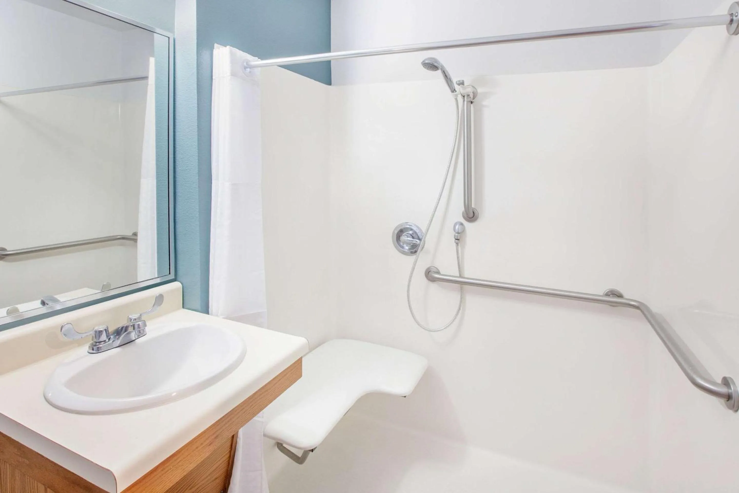 Bathroom in WoodSpring Suites Harlingen