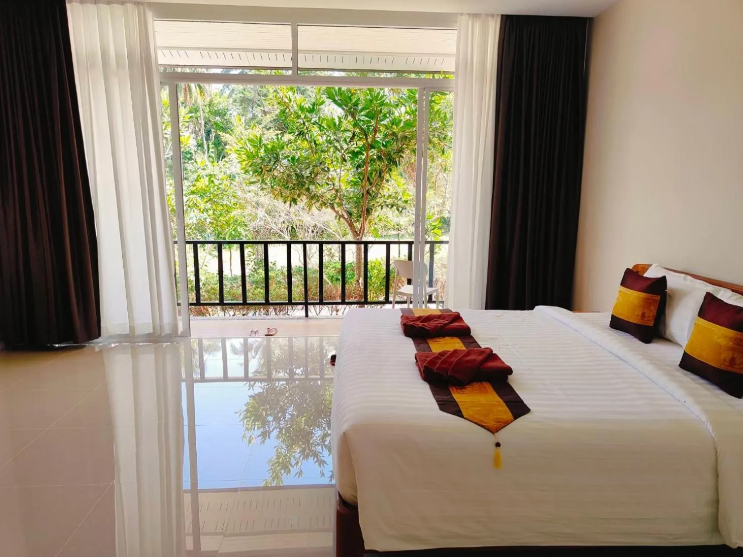 Bed in The mantra resort