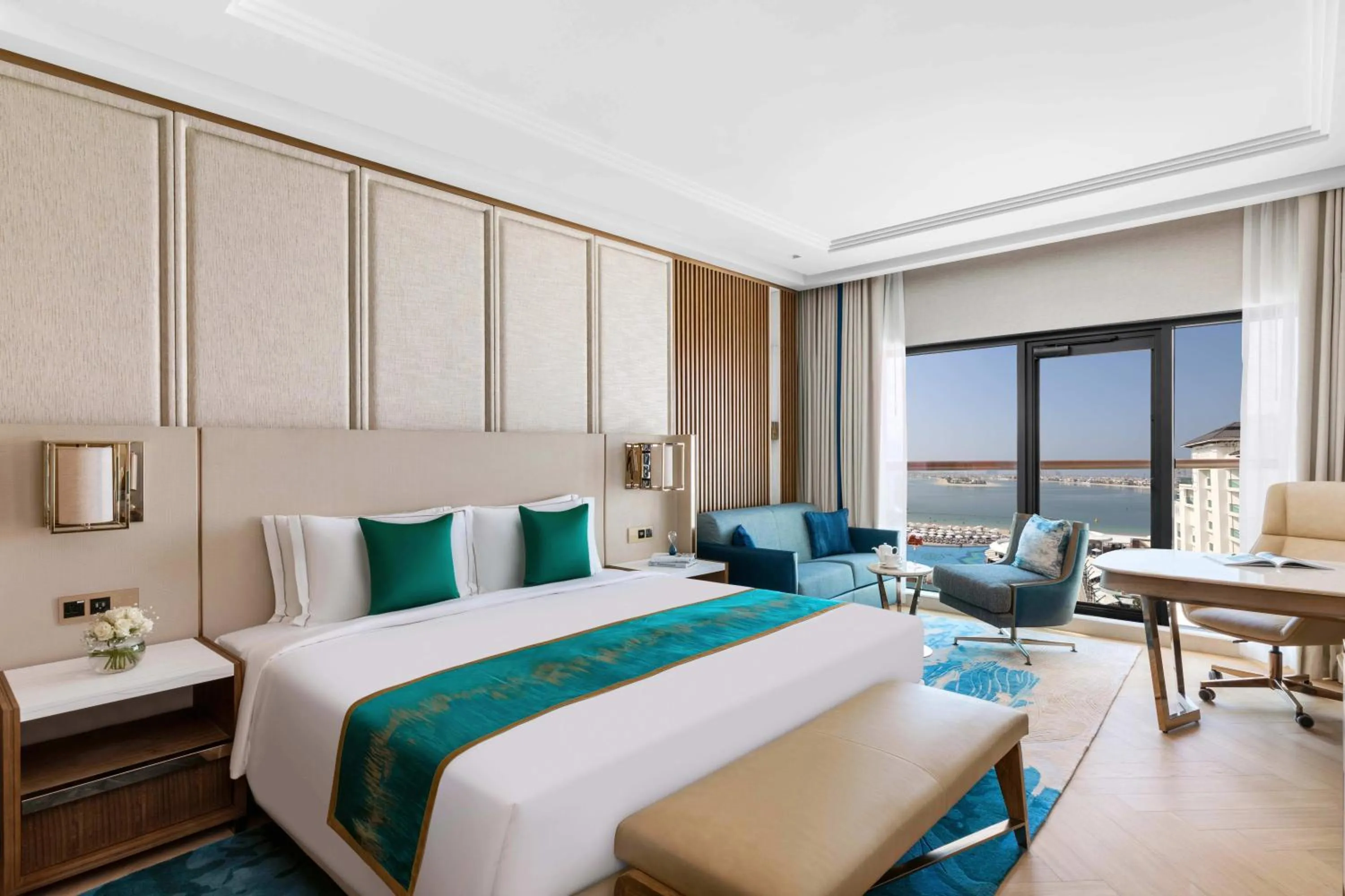 Bedroom, Bed in Taj Exotica Resort & Spa, The Palm, Dubai