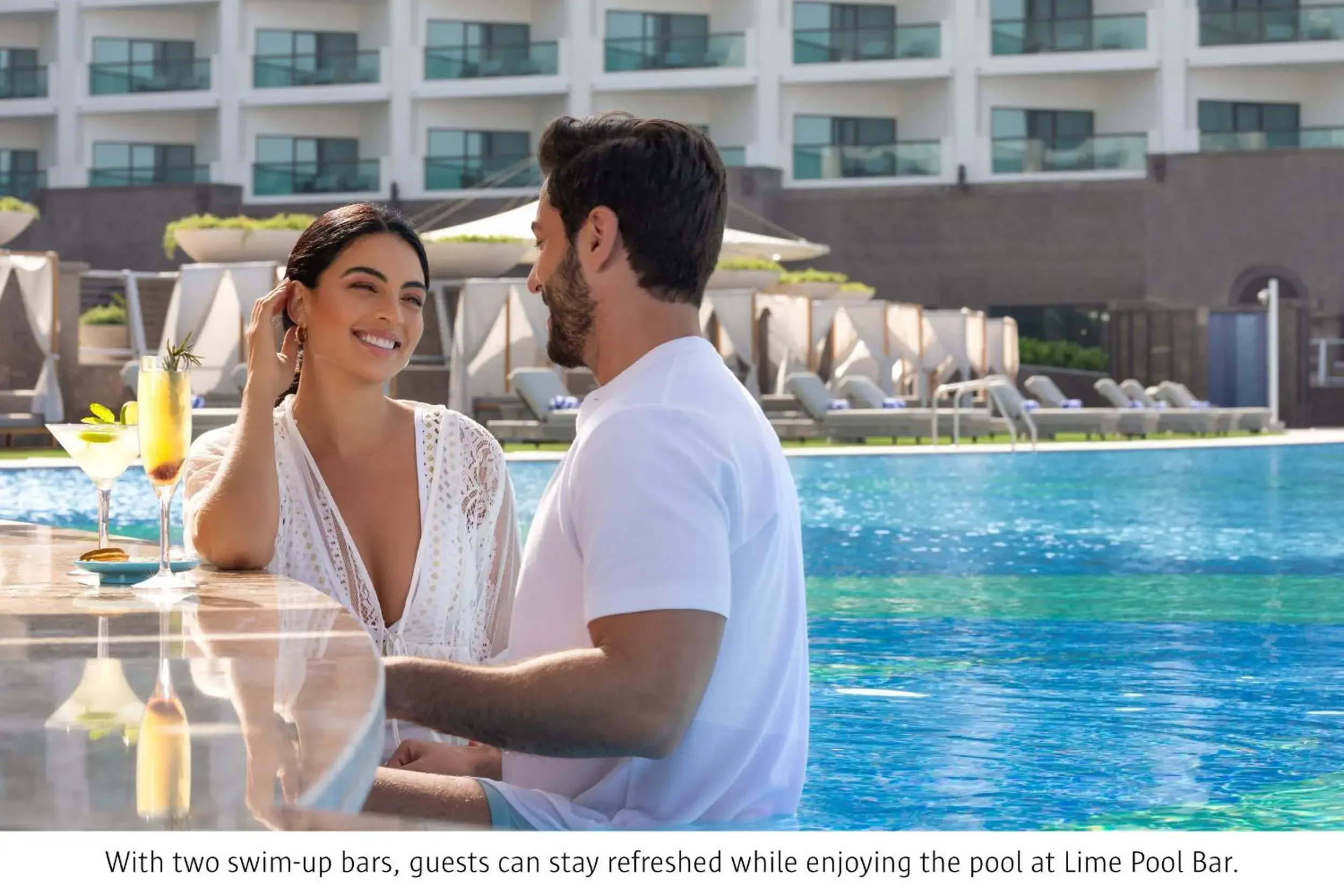 Swimming pool in Taj Exotica Resort & Spa, The Palm, Dubai Swimming pool in Taj Exotica Resort & Spa, The Palm, Dubai