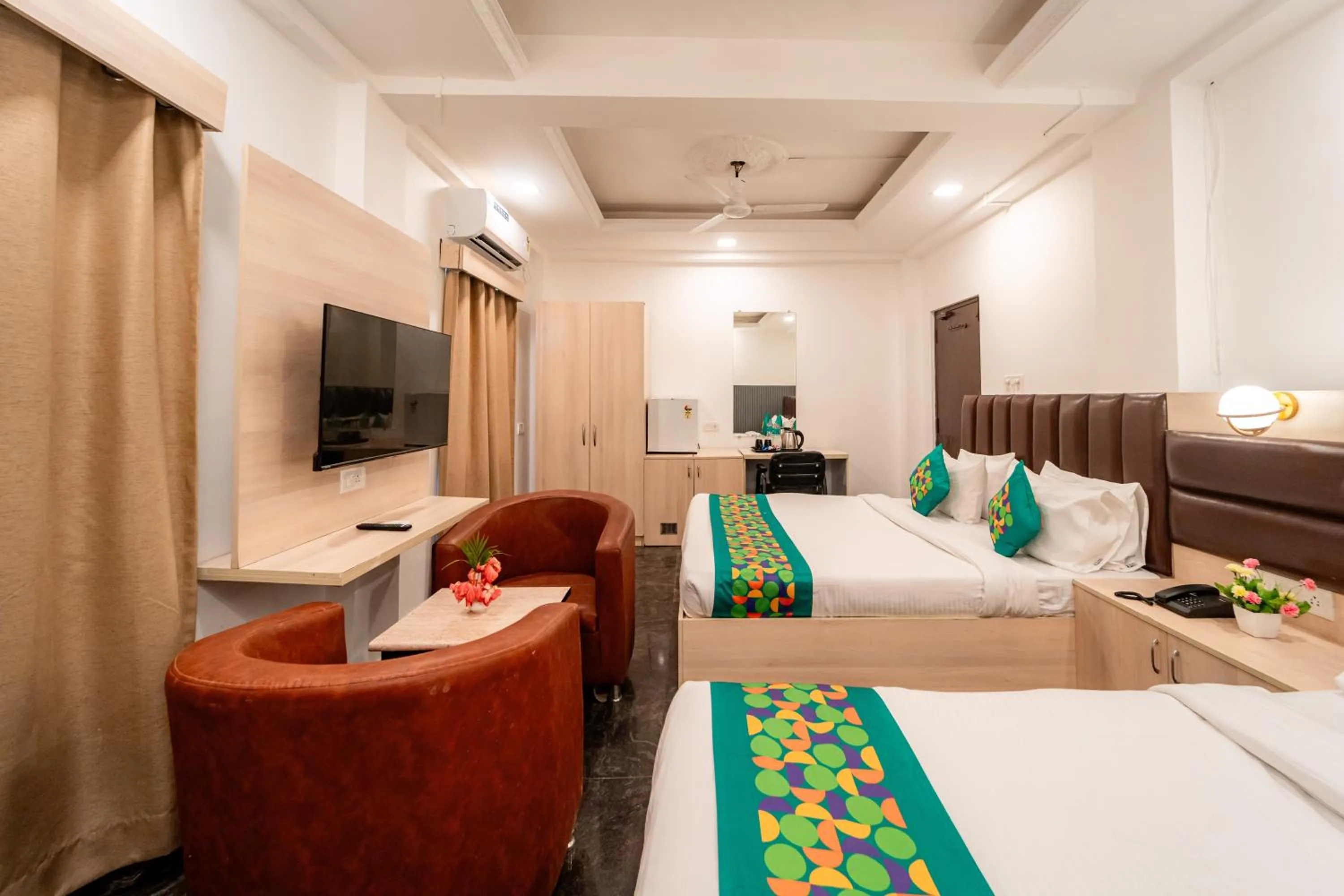 Bedroom, Bed in Treebo Clarissa Resort with Swimming Pool