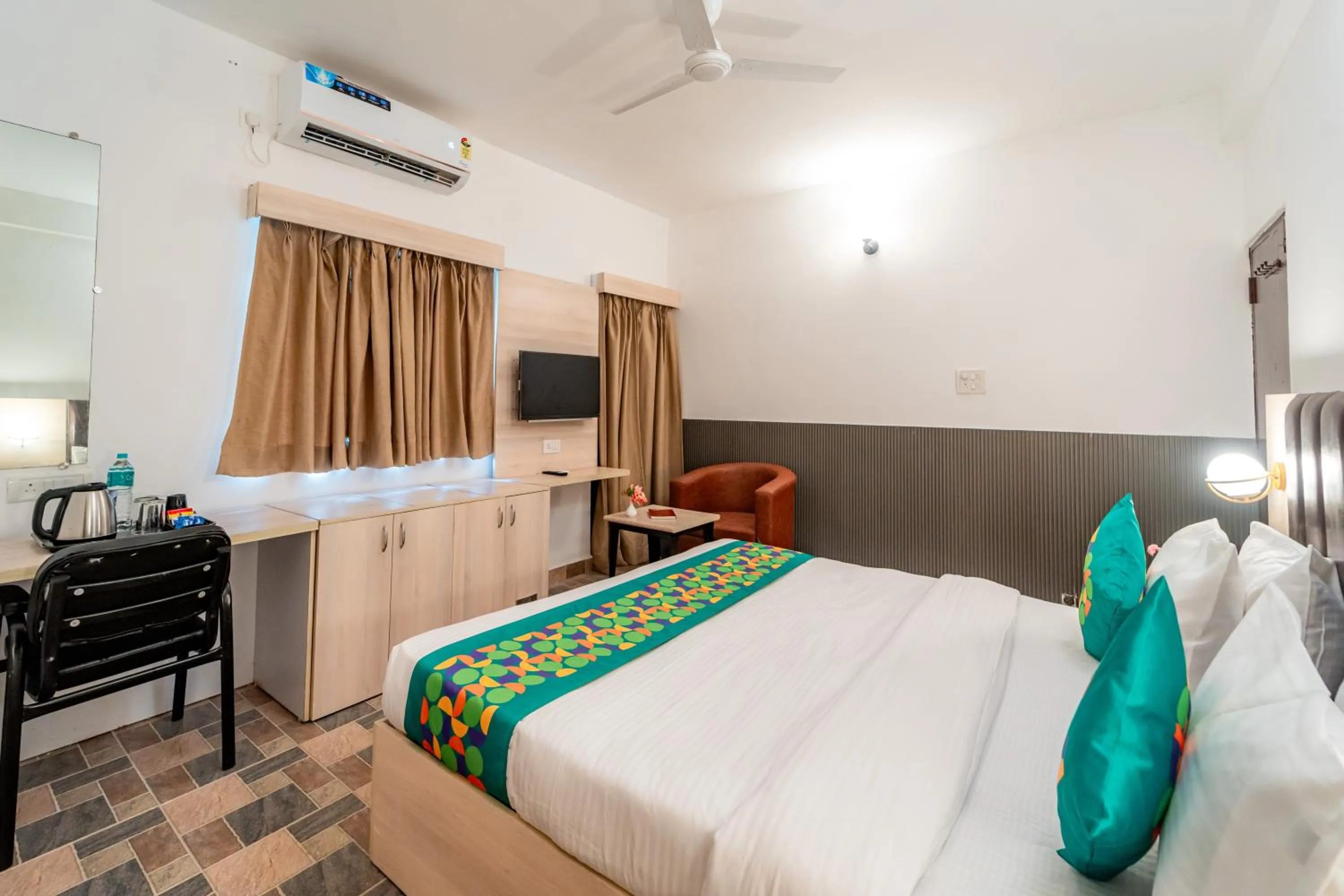 Bedroom, Bed in Treebo Clarissa Resort with Swimming Pool