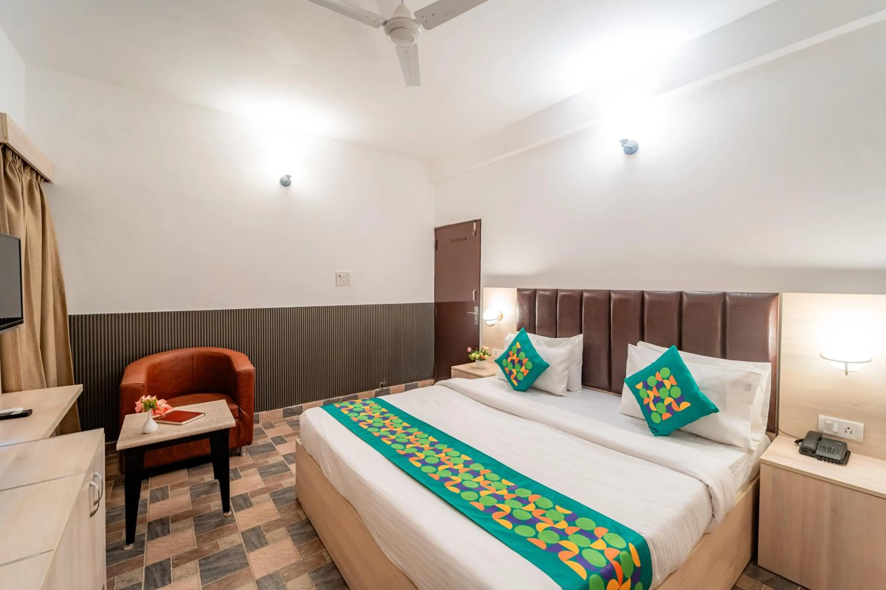 Bedroom, Bed in Treebo Clarissa Resort with Swimming Pool