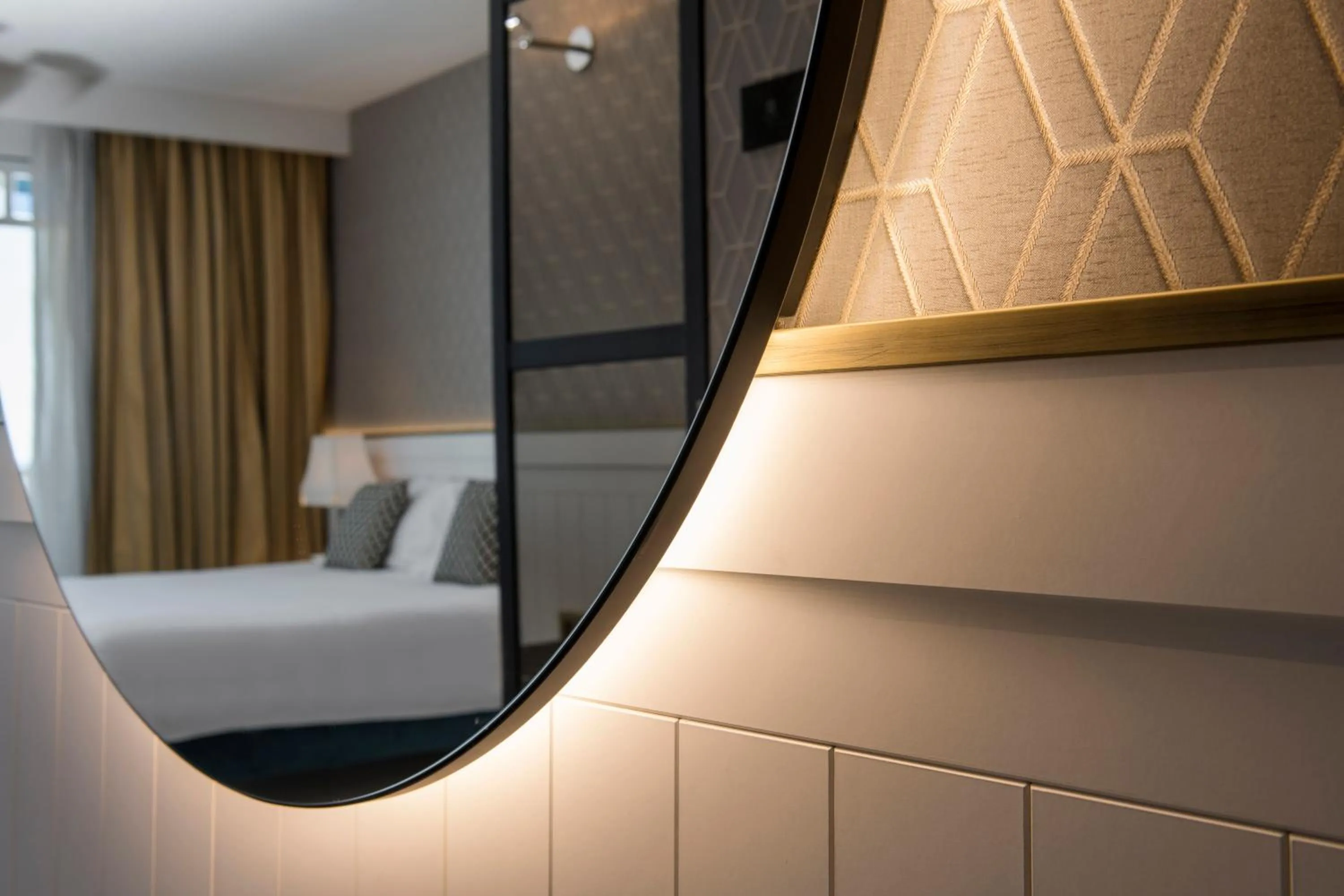 Decorative detail, Bed in Savoia Hotel Rimini